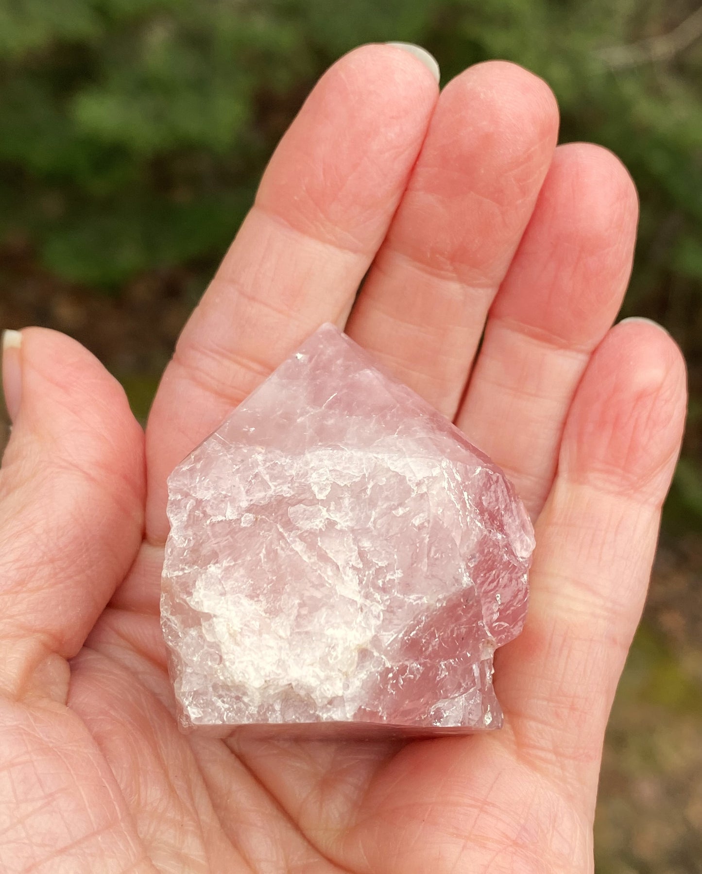 Rose Quartz Raw & Polished Point Love Compassion 29447S