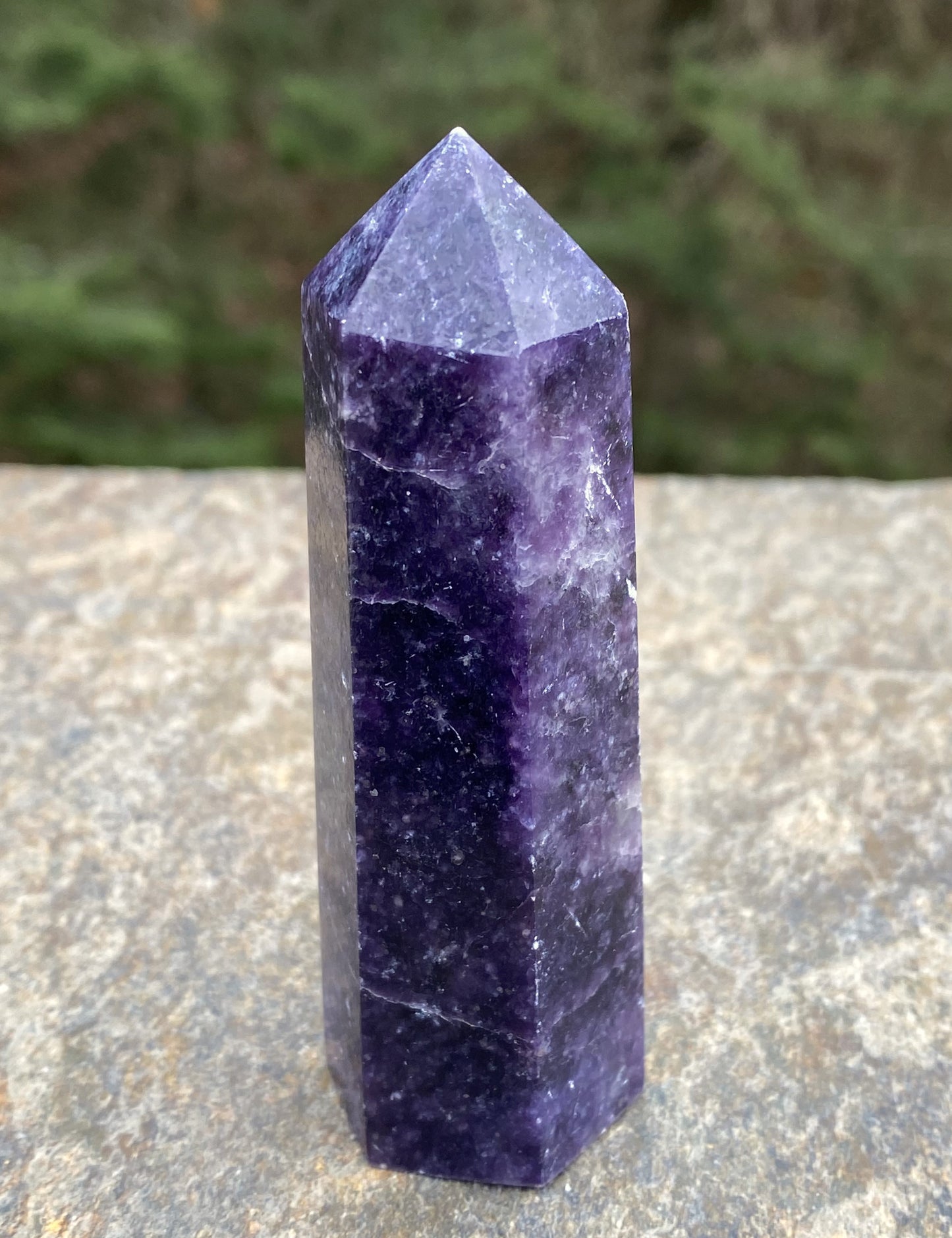 Lepidolite Tower Point Dark Purple Emotional Balance Calm 29338S