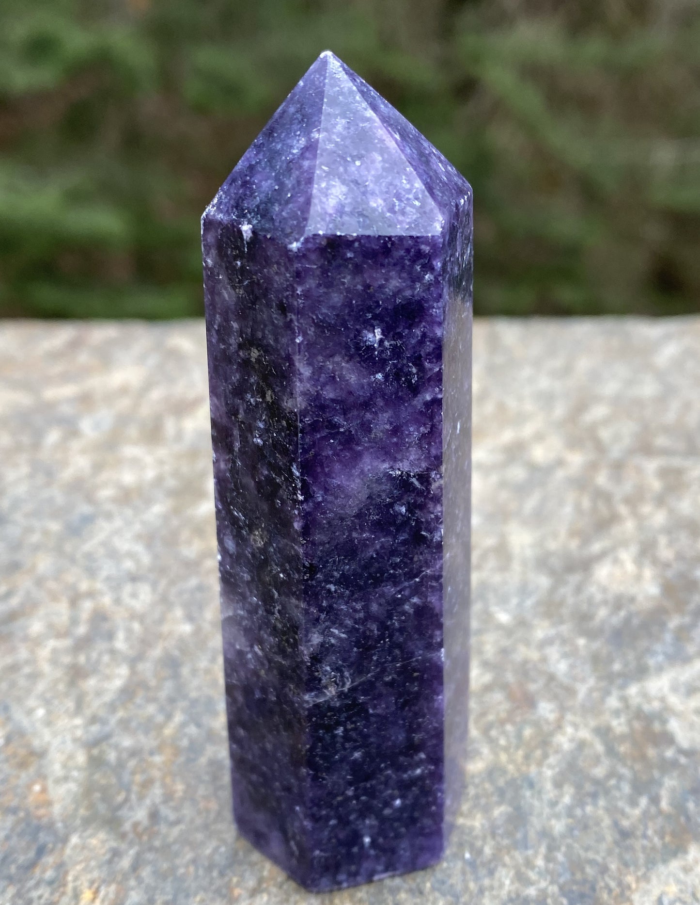 Lepidolite Tower Point Dark Purple Emotional Balance Calm 29338S