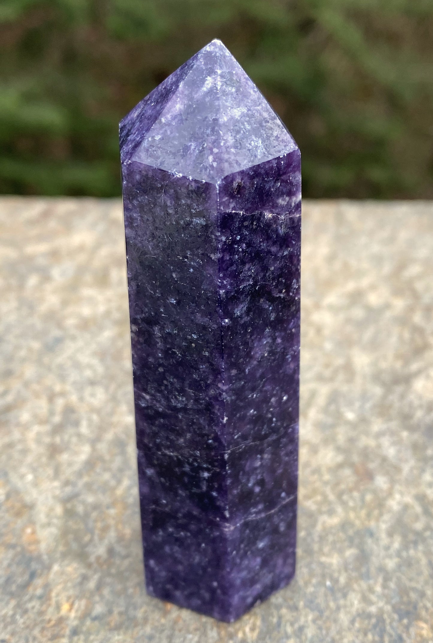Lepidolite Tower Point Dark Purple Emotional Balance Calm 29338S