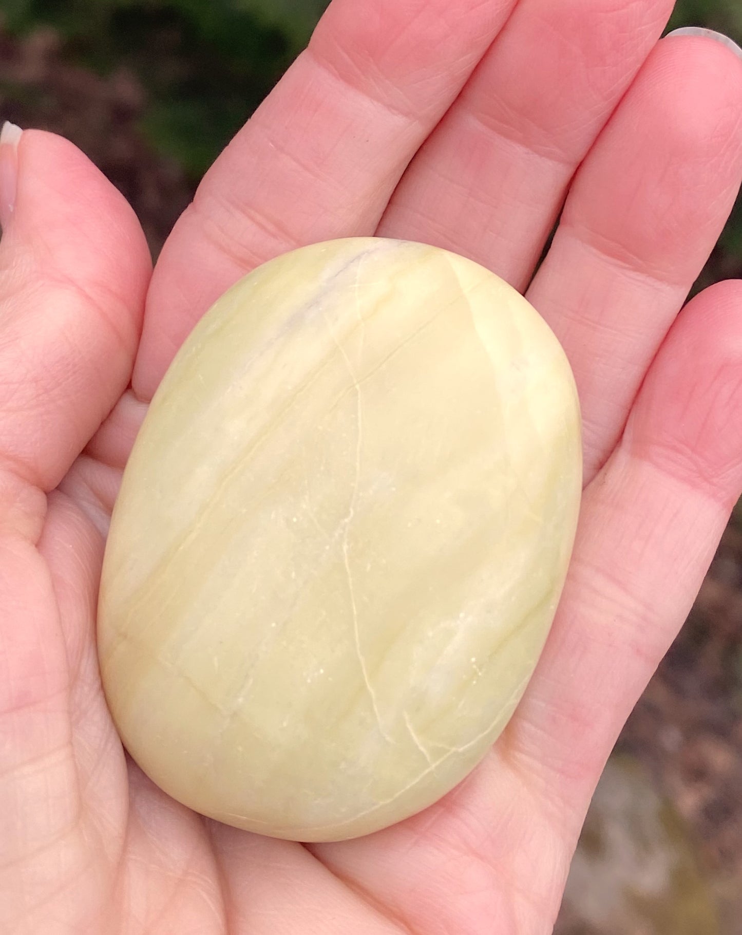 Serpentine Palm Stone Healing Wisdom Clearing 29423S