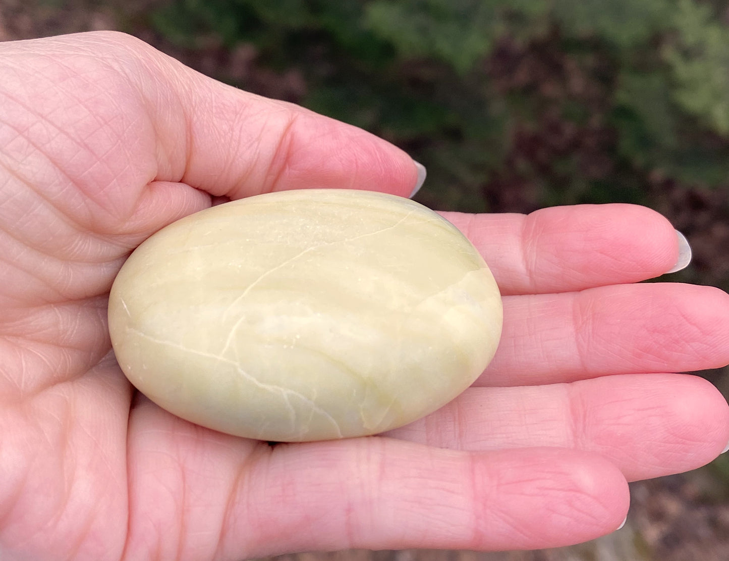 Serpentine Palm Stone Healing Wisdom Clearing 29423S