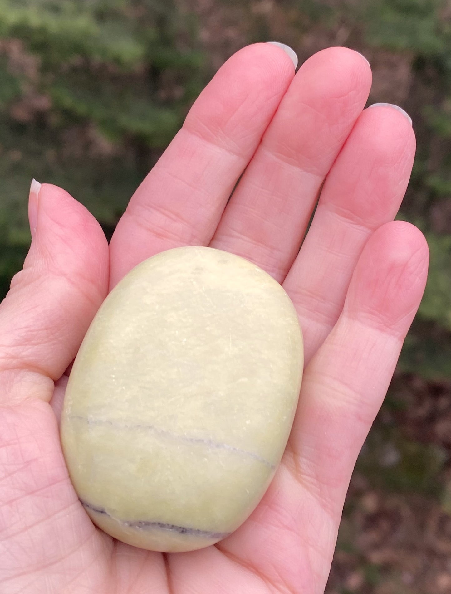 Serpentine Palm Stone Healing Wisdom Clearing 29424S