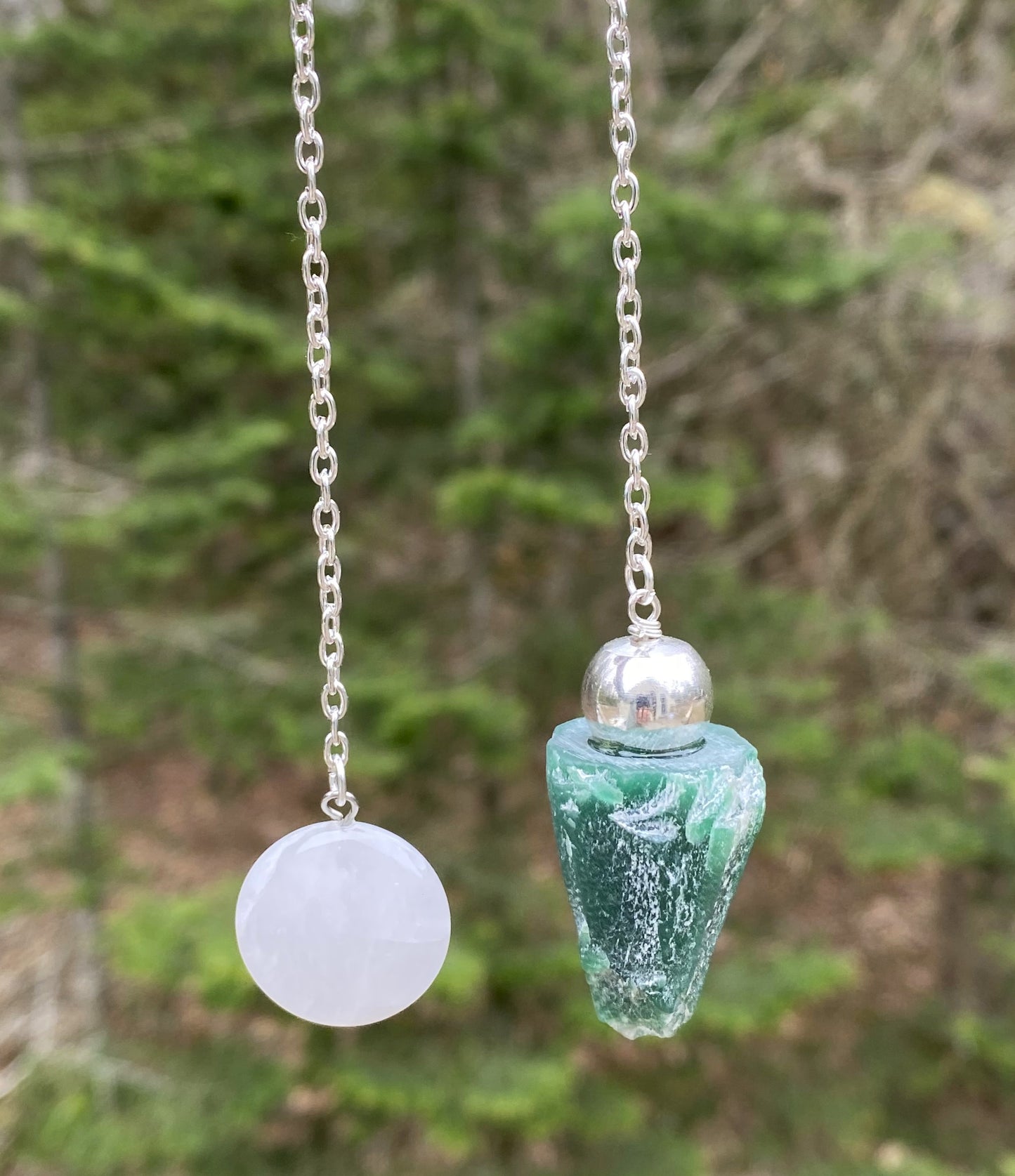 Aventurine Green Pendulum Good Luck Heart 29414S