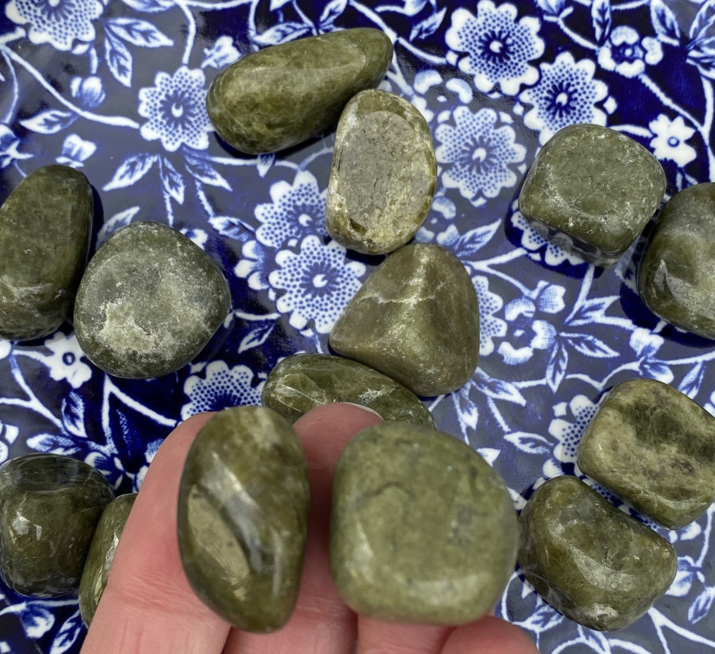 Vesuvianite Pocket Stones 2 pcs Balance Protection Grounding 29428S