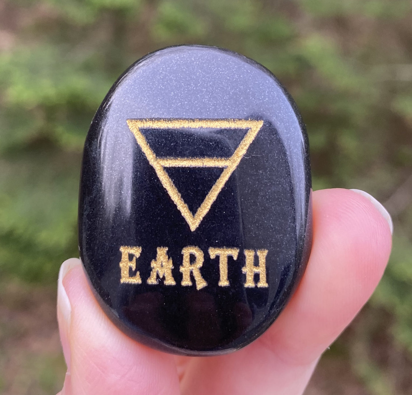 Elemental Pocket Palm Stone 5 Piece Set Black Obsidian 28205S