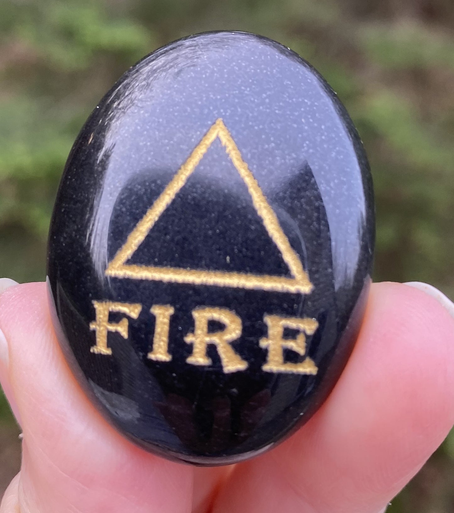 Elemental Pocket Palm Stone 5 Piece Set Black Obsidian 28205S