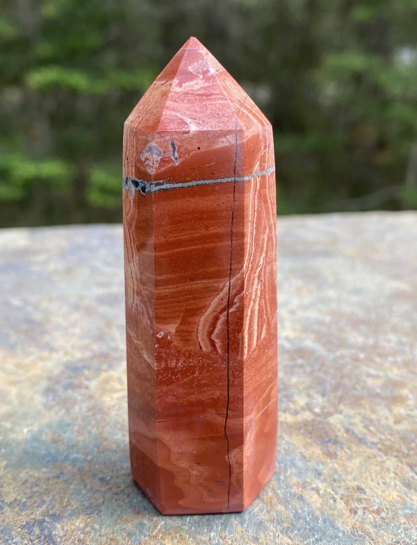 Red Jasper Point Tower Worry Calming Protection 28203S
