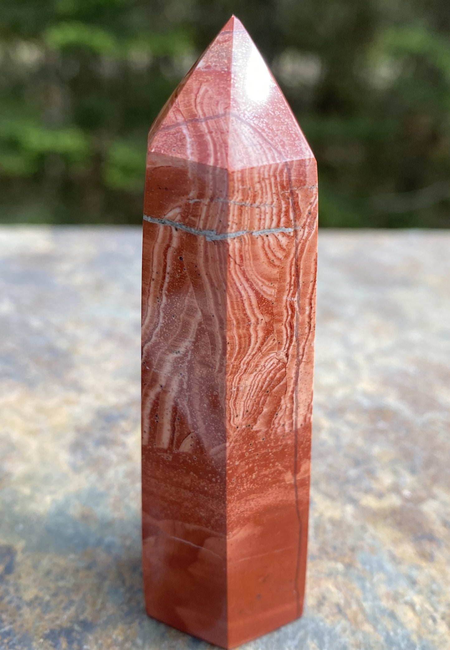 Red Jasper Point Tower Worry Calming Protection 28203S