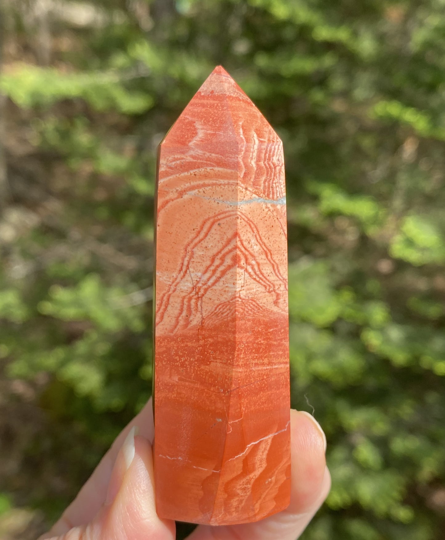 Red Jasper Point Tower Worry Calming Protection 28203S