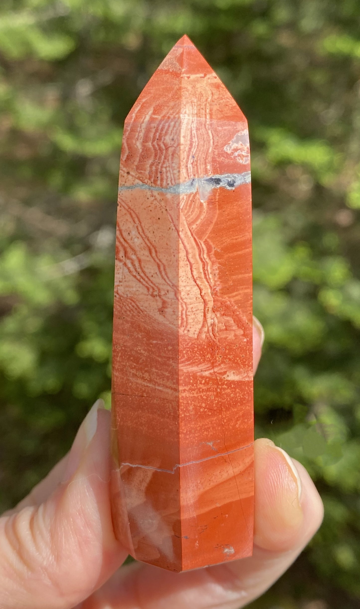 Red Jasper Point Tower Worry Calming Protection 28203S