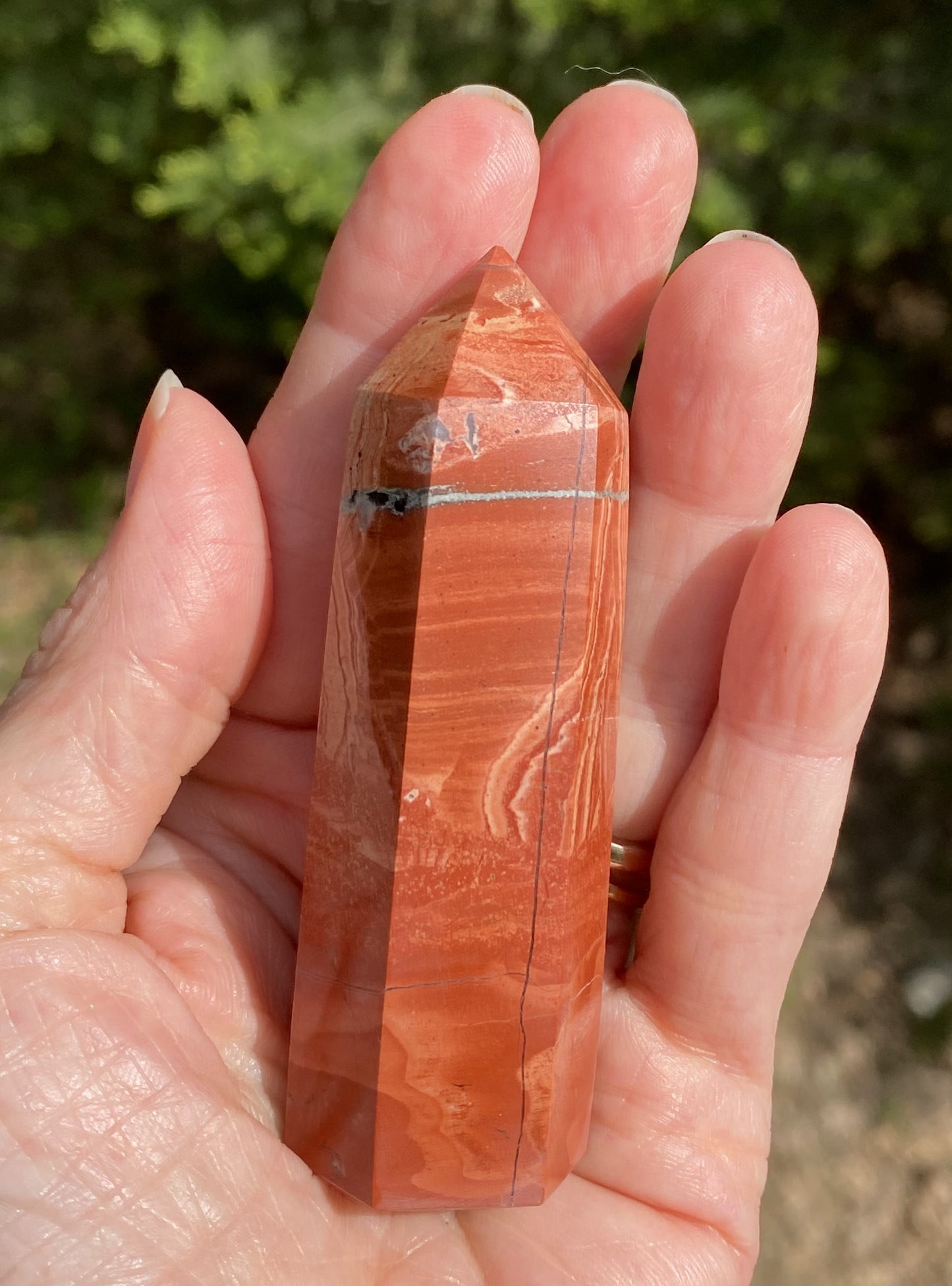 Red Jasper Point Tower Worry Calming Protection 28203S