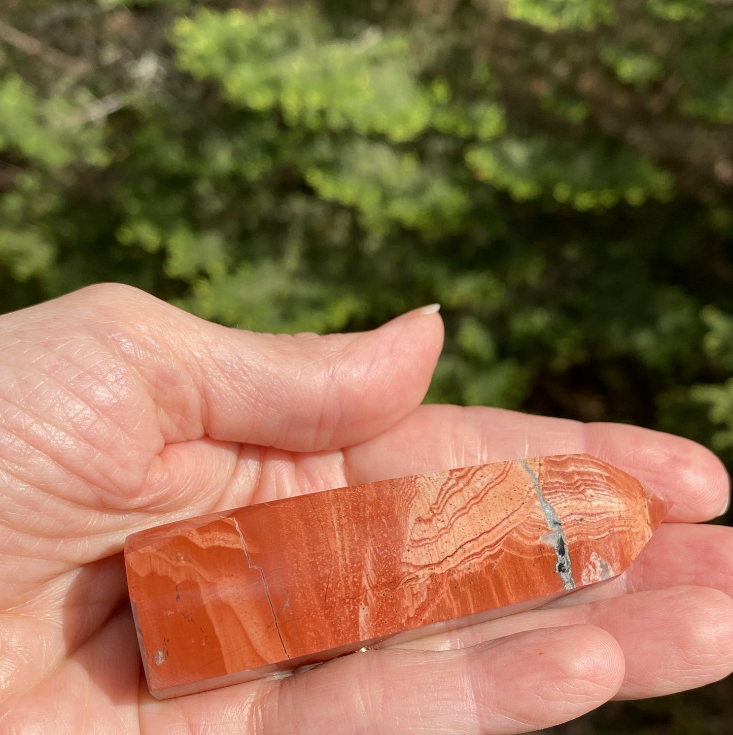 Red Jasper Point Tower Worry Calming Protection 28203S