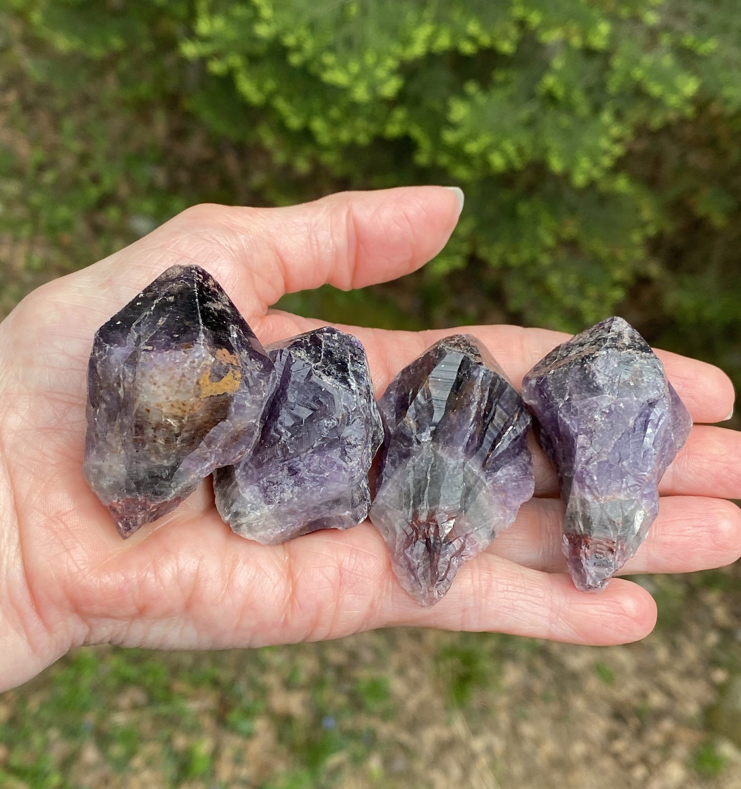 Amethyst Cacoxenite Raw Point Spiritual Stress Cleansing 29450S