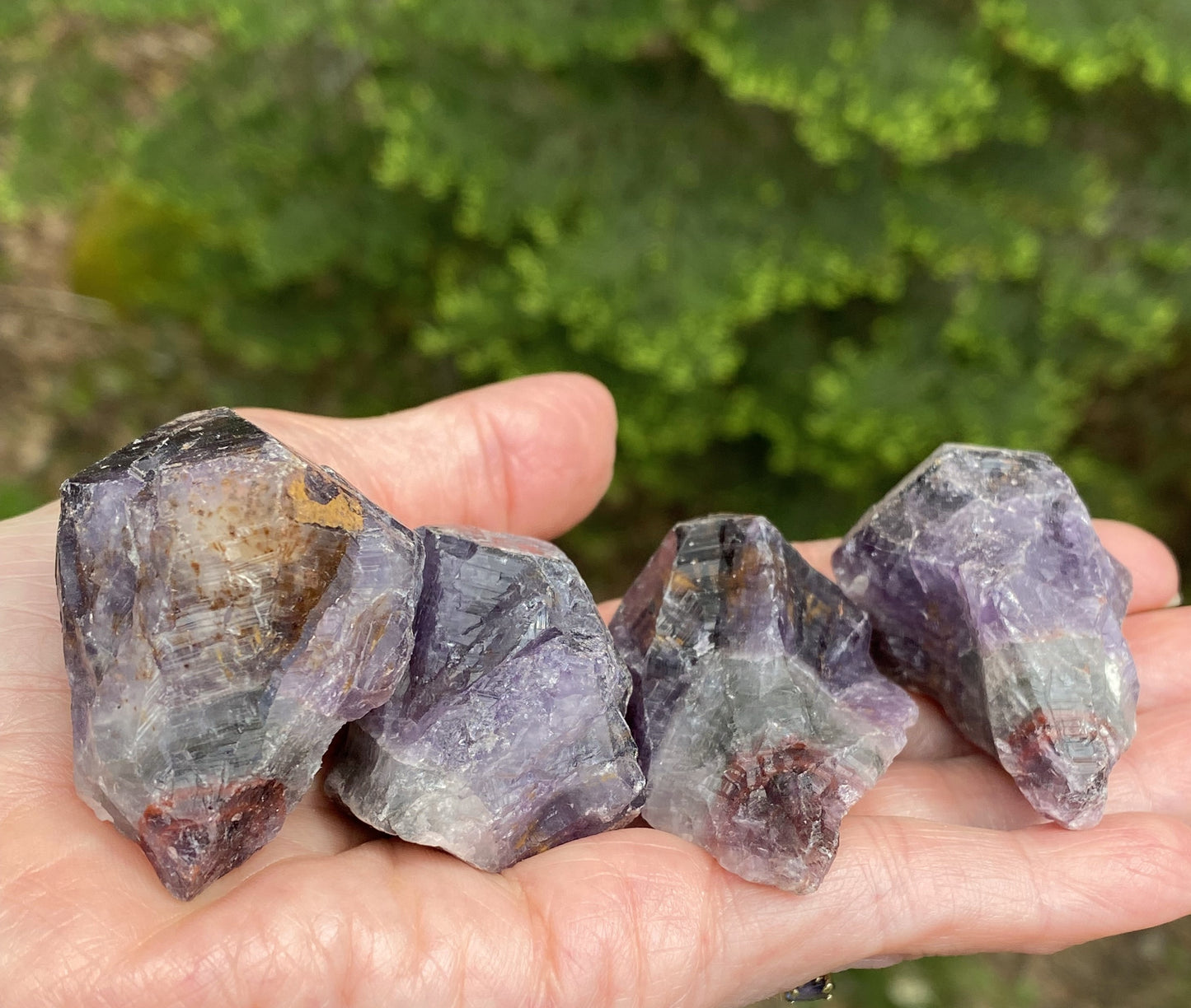 Amethyst Cacoxenite Raw Point Spiritual Stress Cleansing 29450S