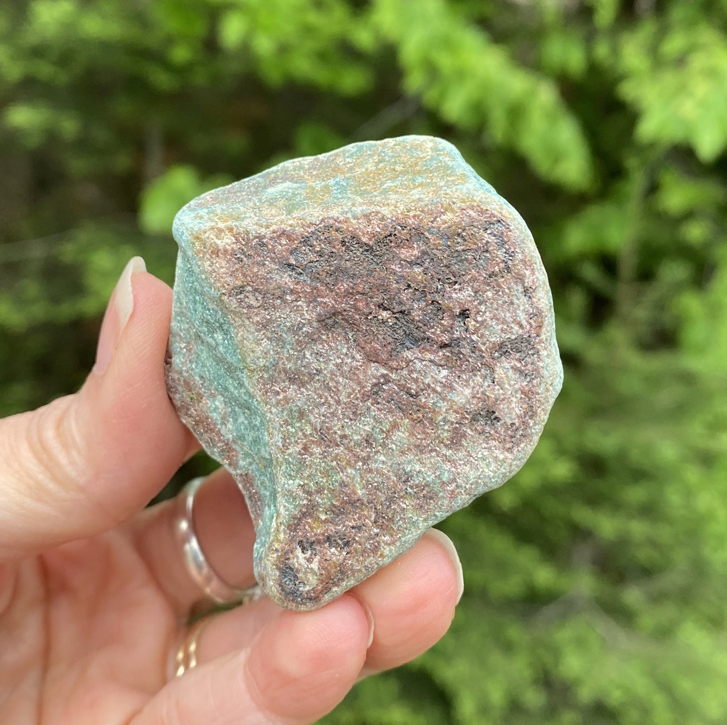 Aventurine Green Raw Piece India Good Luck Heart 29489S