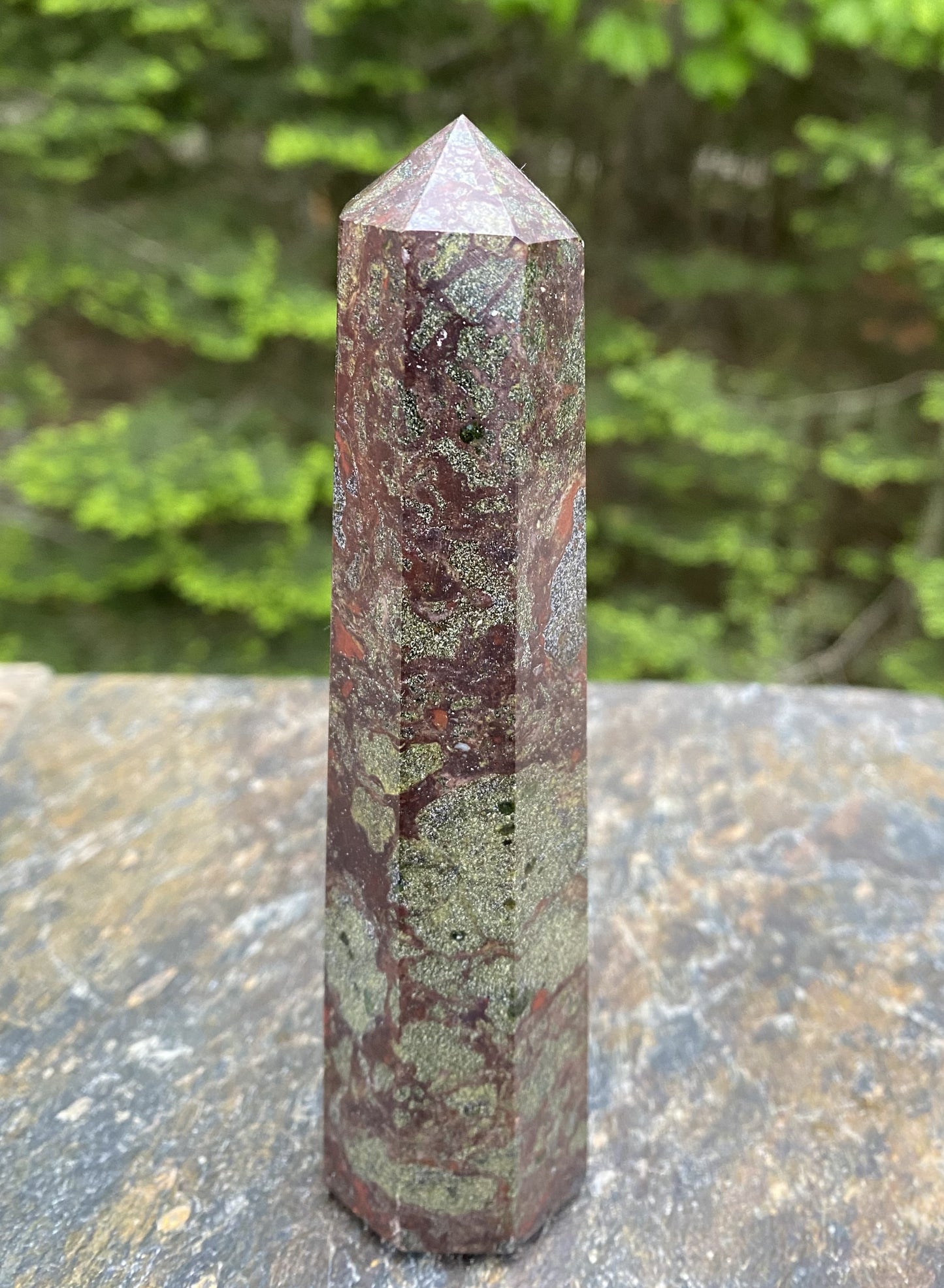 Dragon Blood Jasper Tower 5" Healing Love 29466S