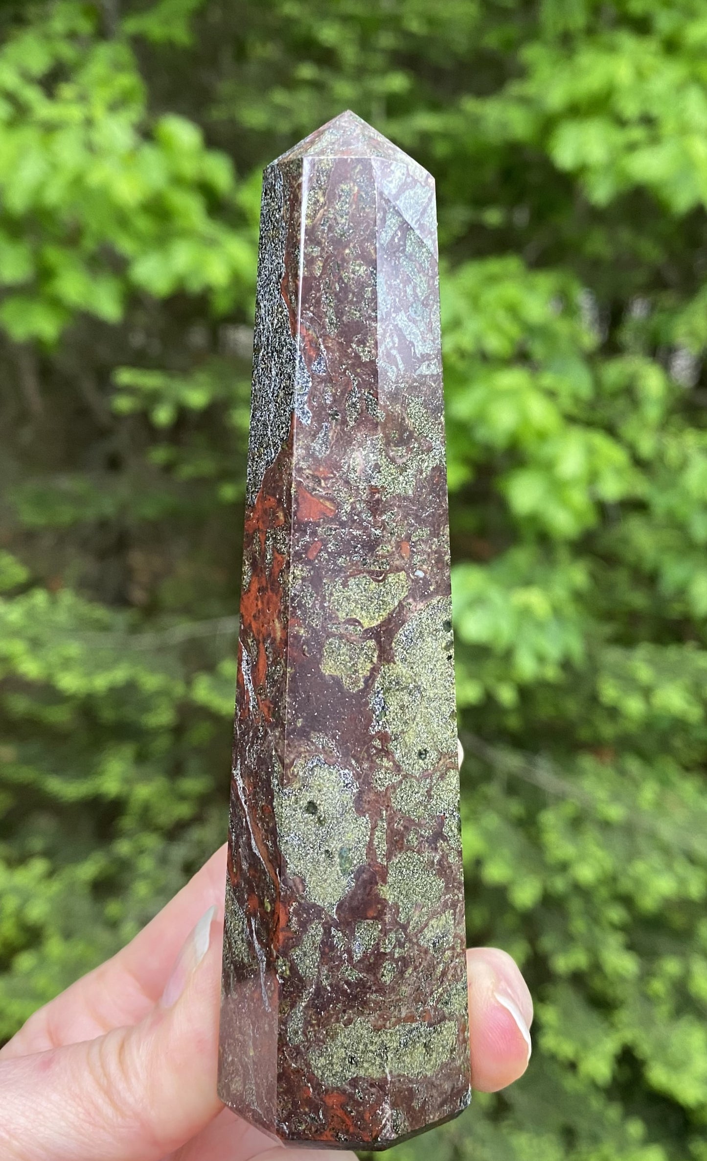 Dragon Blood Jasper Tower 5" Healing Love 29466S