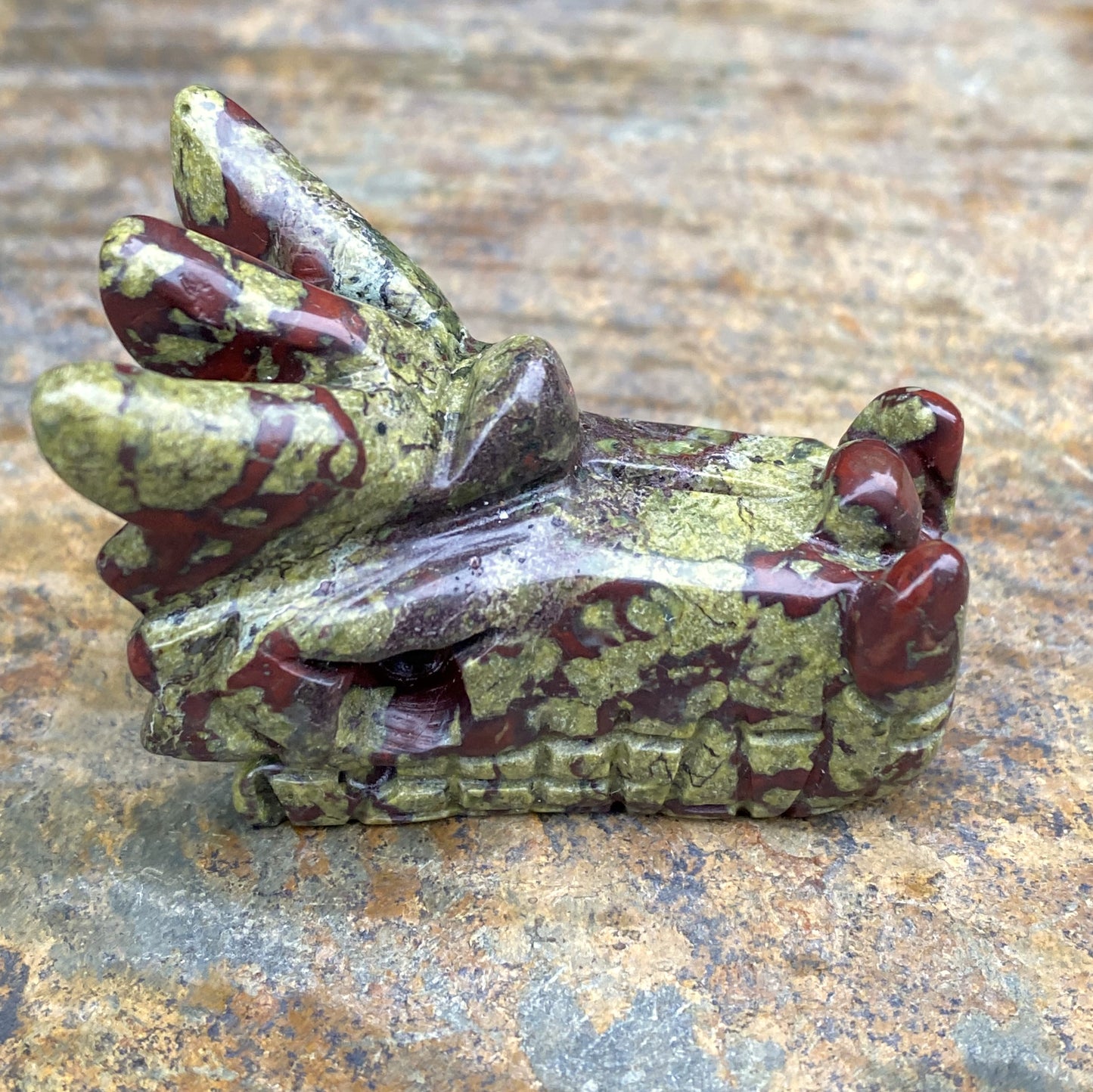 Dragons Blood Jasper Dragon Head Figurine Healing Love 29481S
