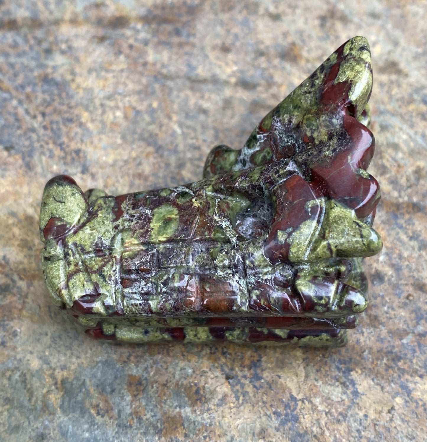 Dragons Blood Jasper Dragon Head Figurine Healing Love 29481S