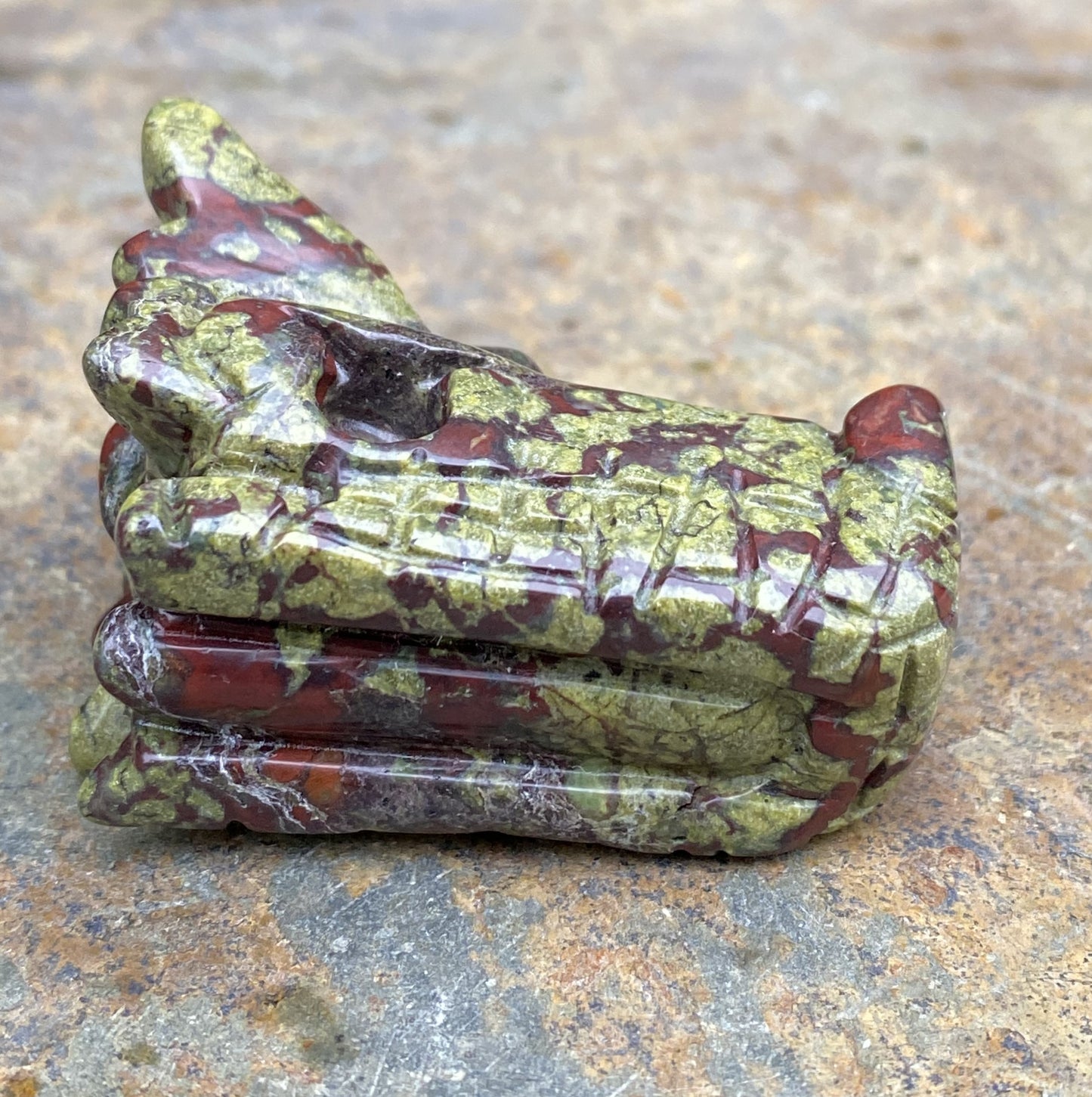 Dragons Blood Jasper Dragon Head Figurine Healing Love 29481S