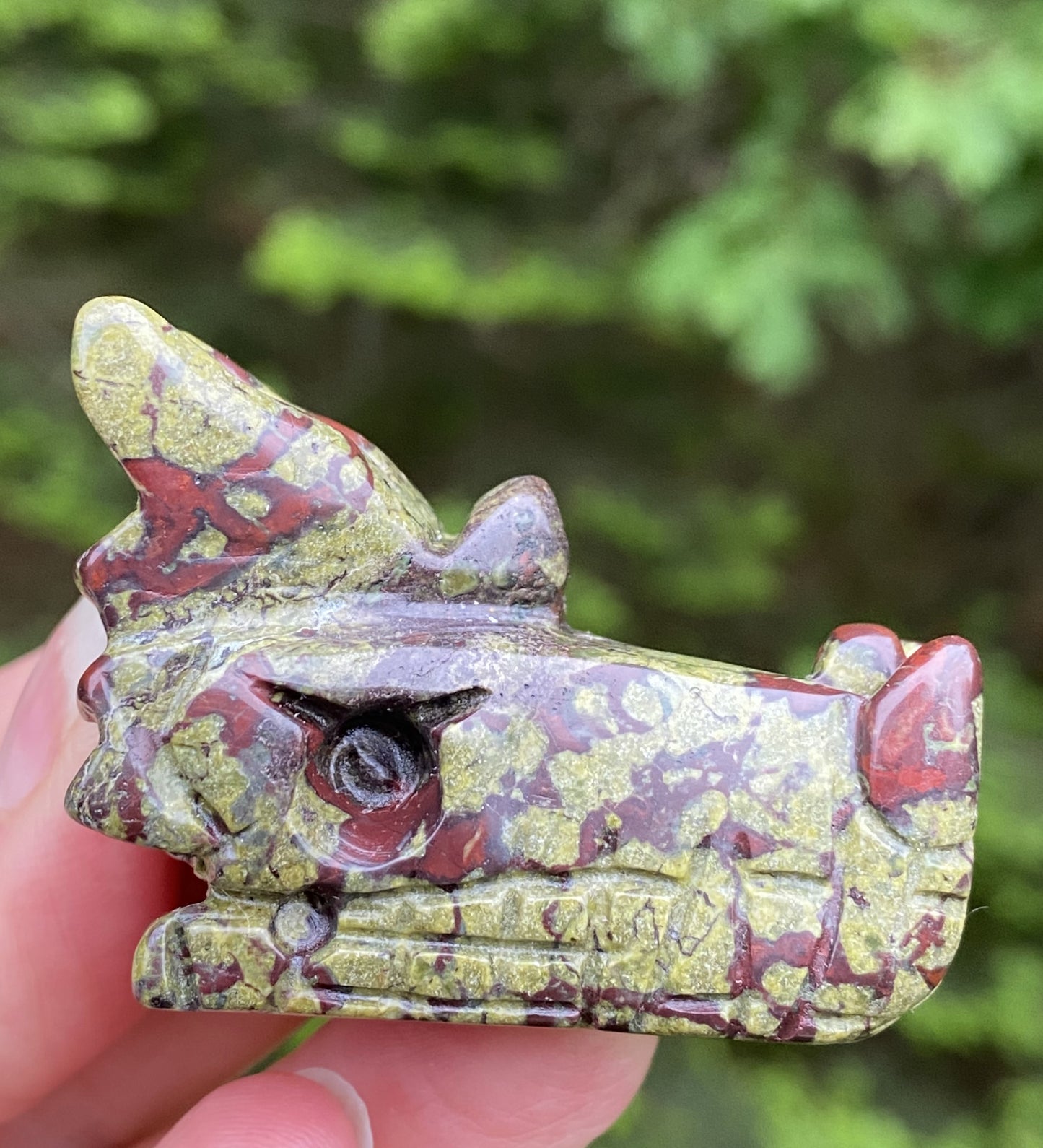 Dragons Blood Jasper Dragon Head Figurine Healing Love 29481S