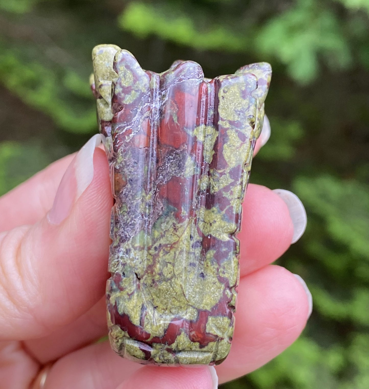 Dragons Blood Jasper Dragon Head Figurine Healing Love 29481S