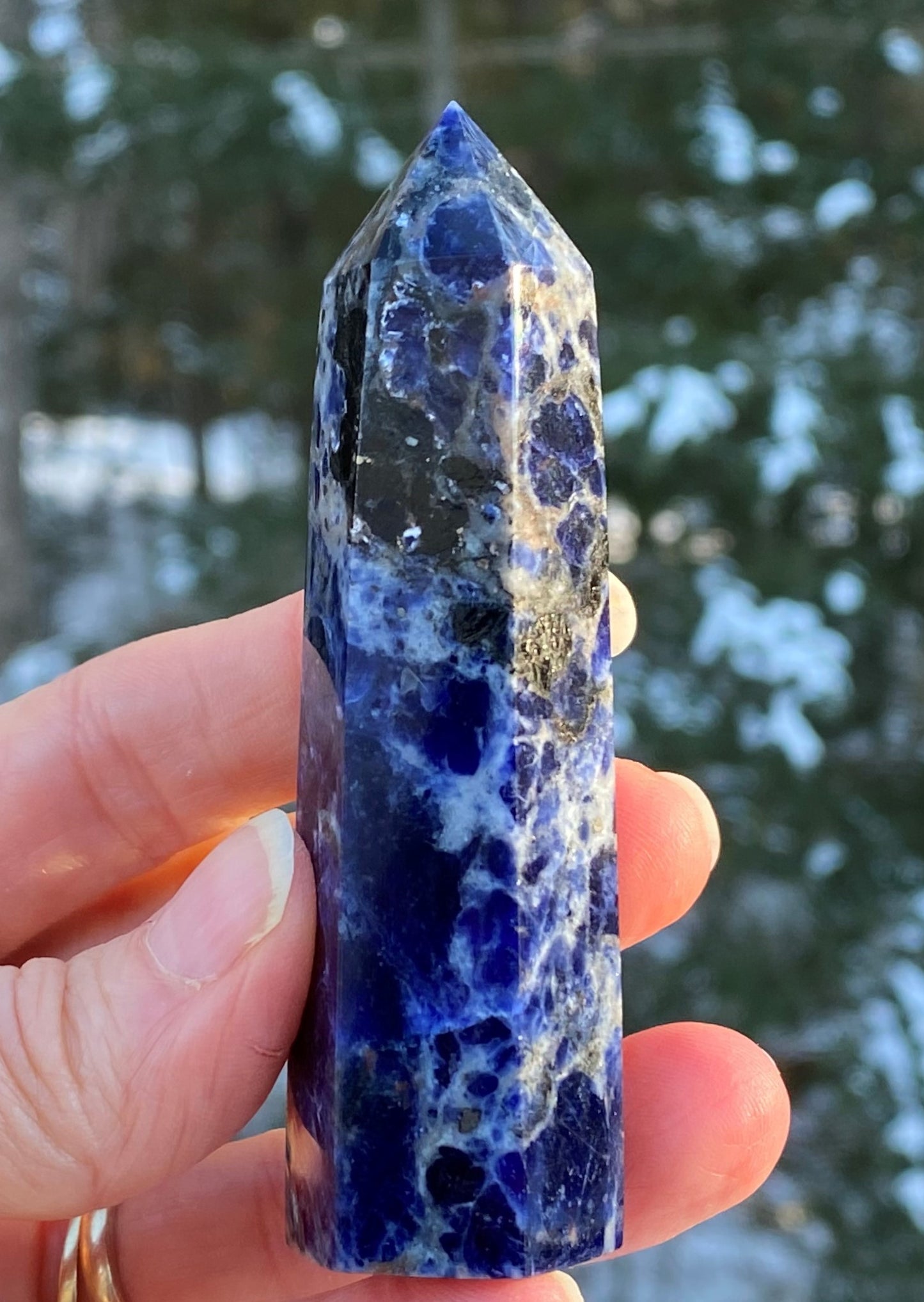 Sodalite Blue Point Tower Focus Energy Intuition 28277G