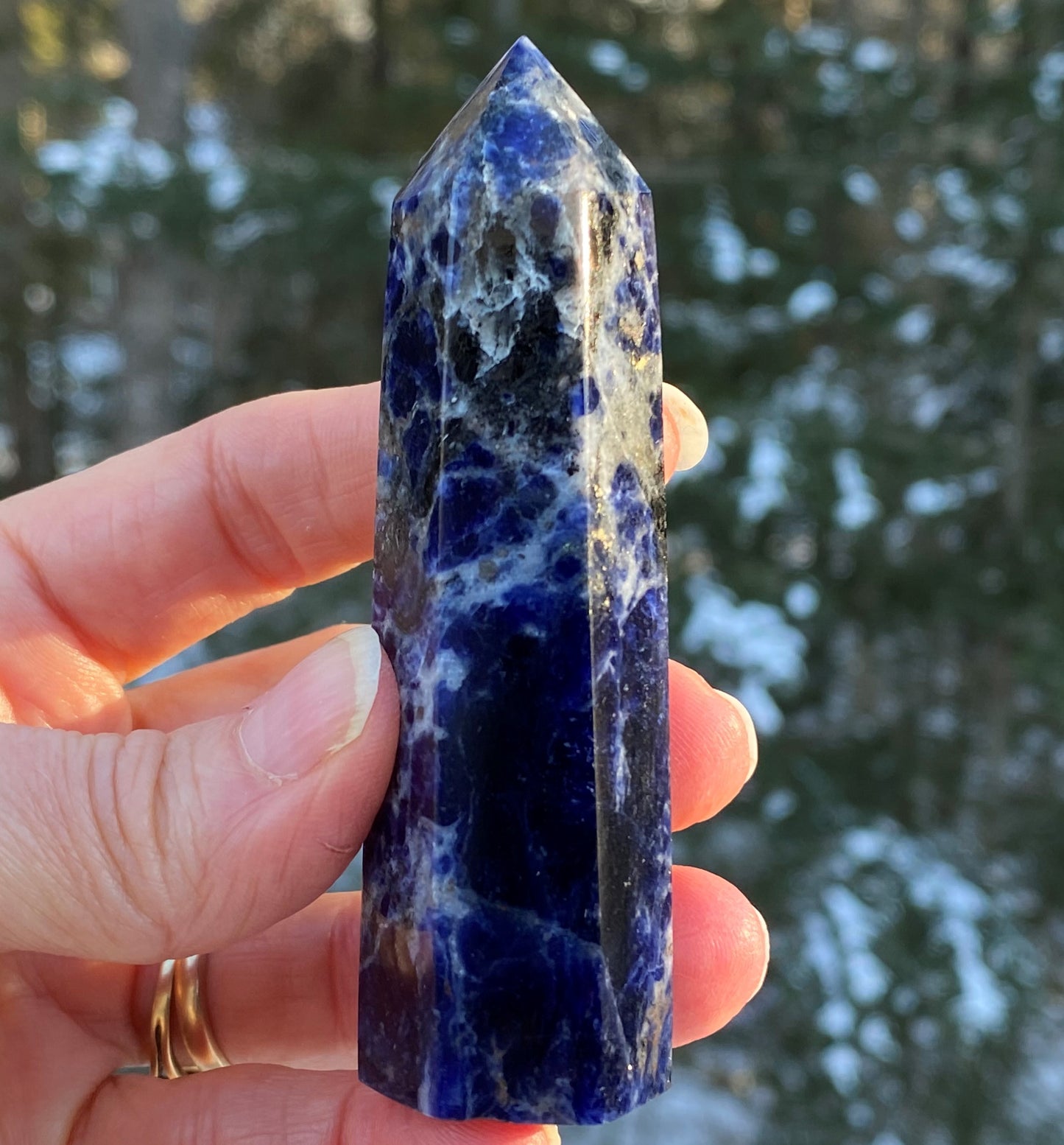 Sodalite Blue Point Tower Focus Energy Intuition 28277G