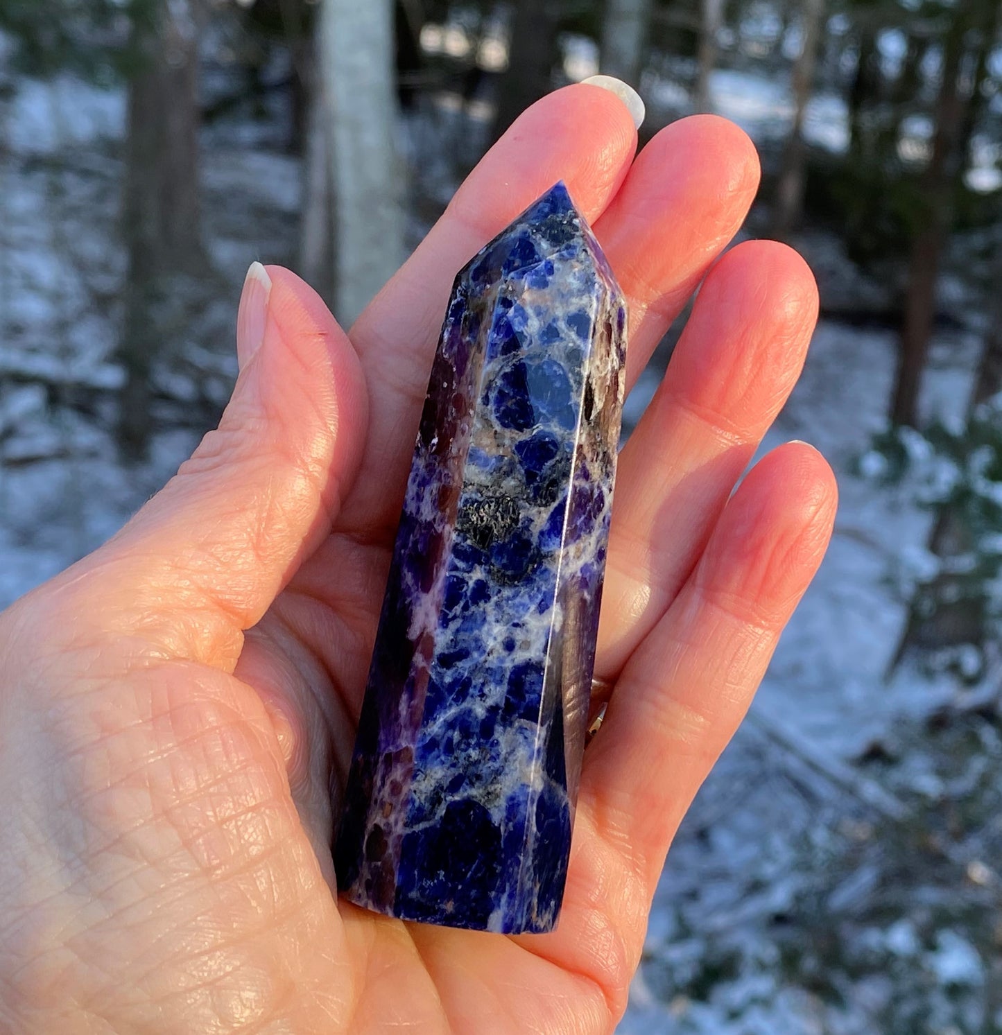 Sodalite Blue Point Tower Focus Energy Intuition 28277G