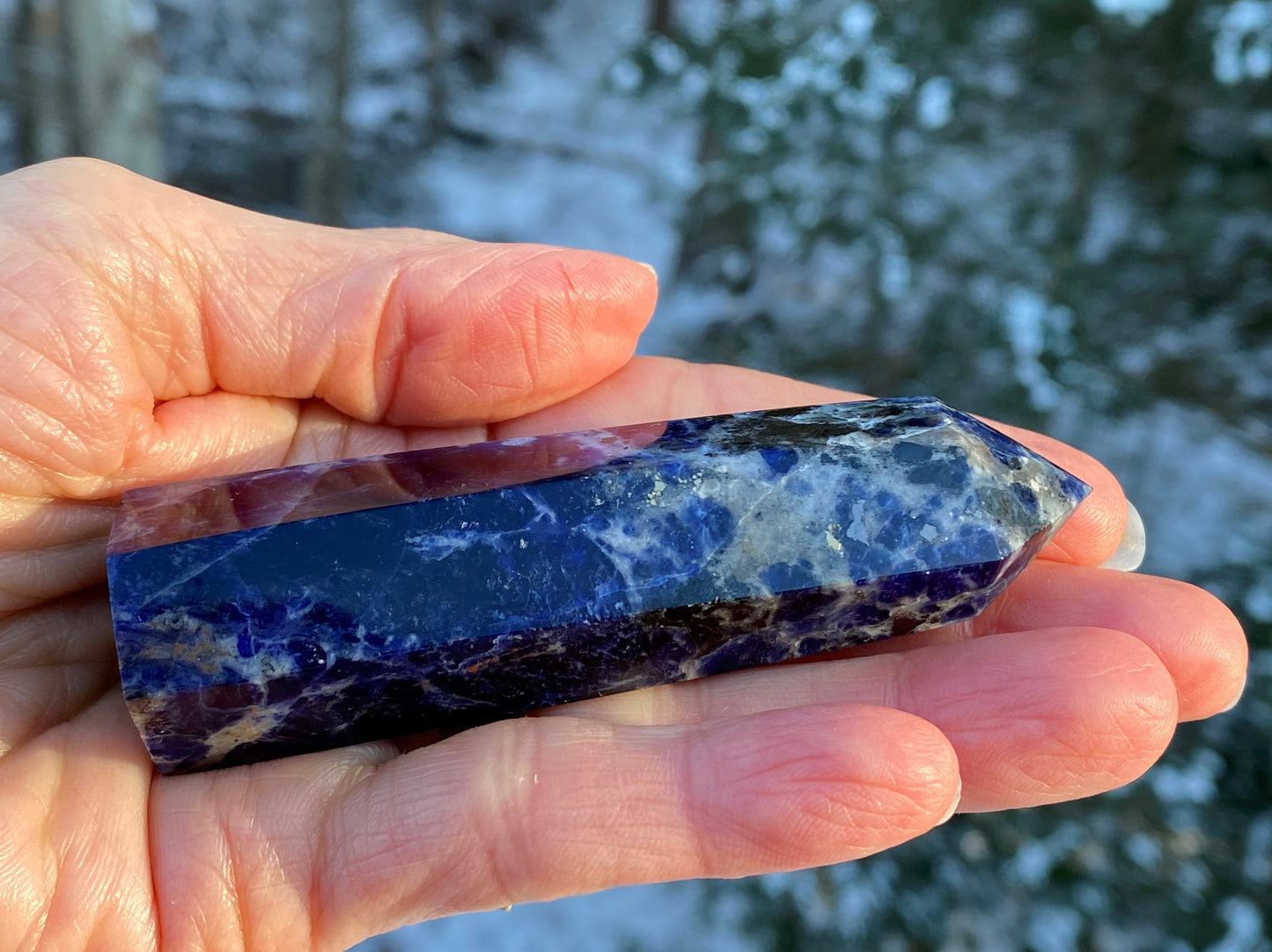 Sodalite Blue Point Tower Focus Energy Intuition 28277G