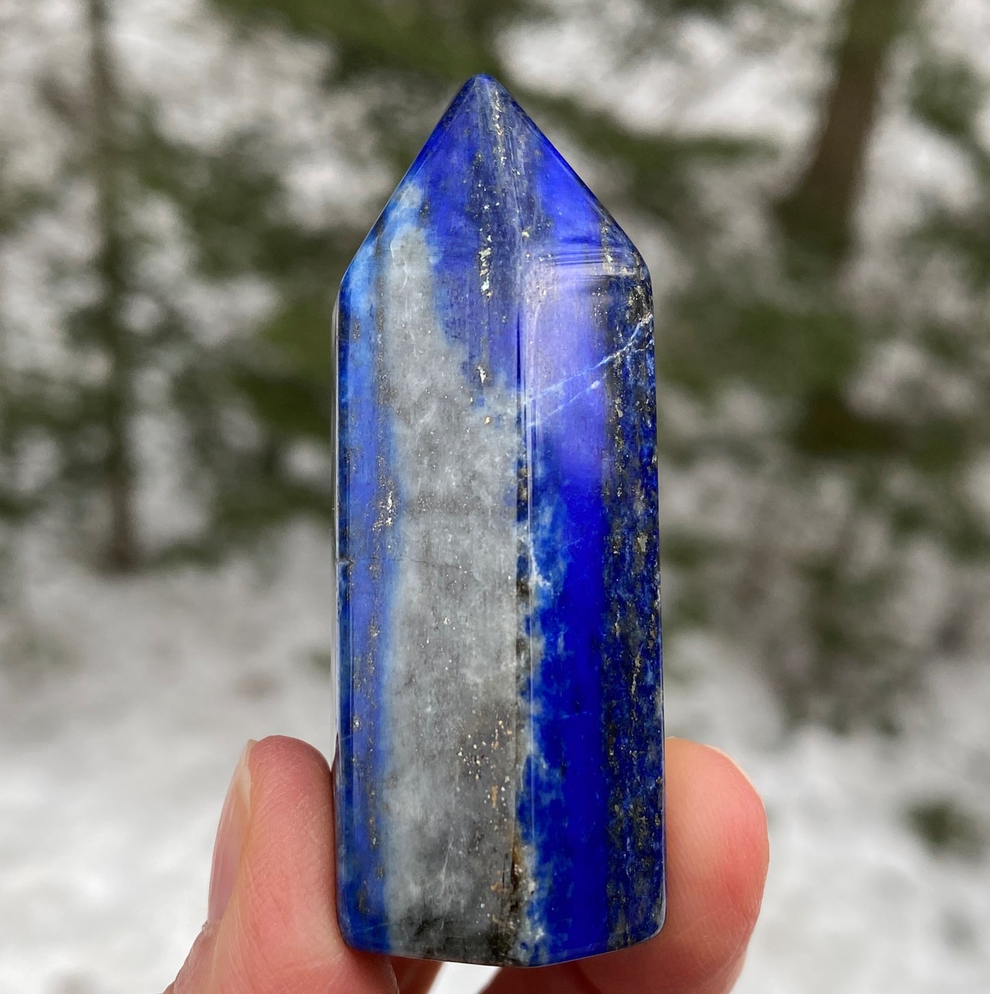Lapis Lazuli Blue Small Tower Point Protection Truth Communication 28410S