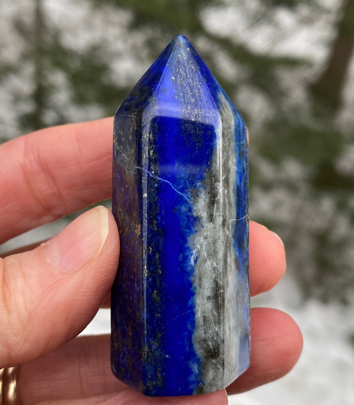 Lapis Lazuli Blue Small Tower Point Protection Truth Communication 28410S