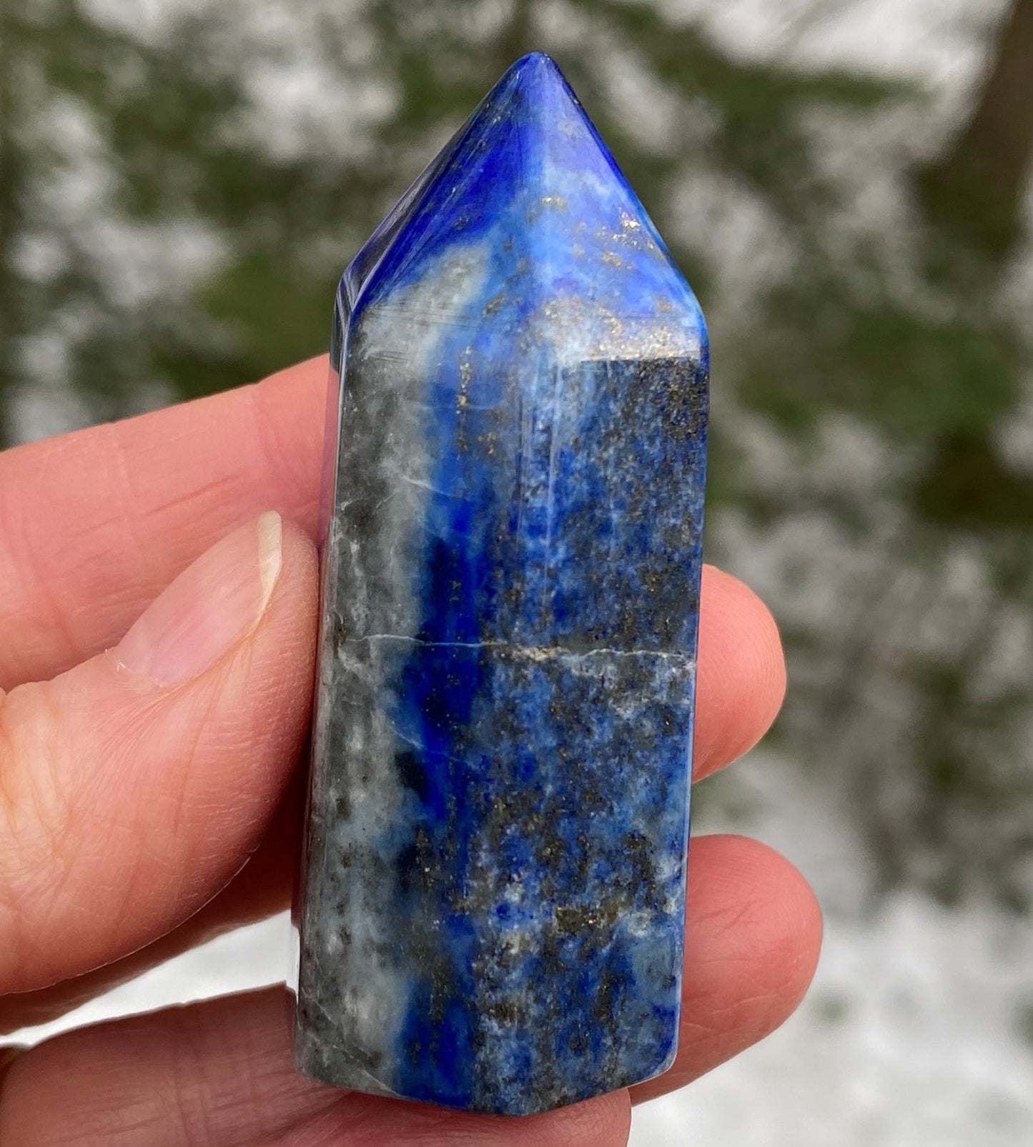 Lapis Lazuli Blue Small Tower Point Protection Truth Communication 28410S