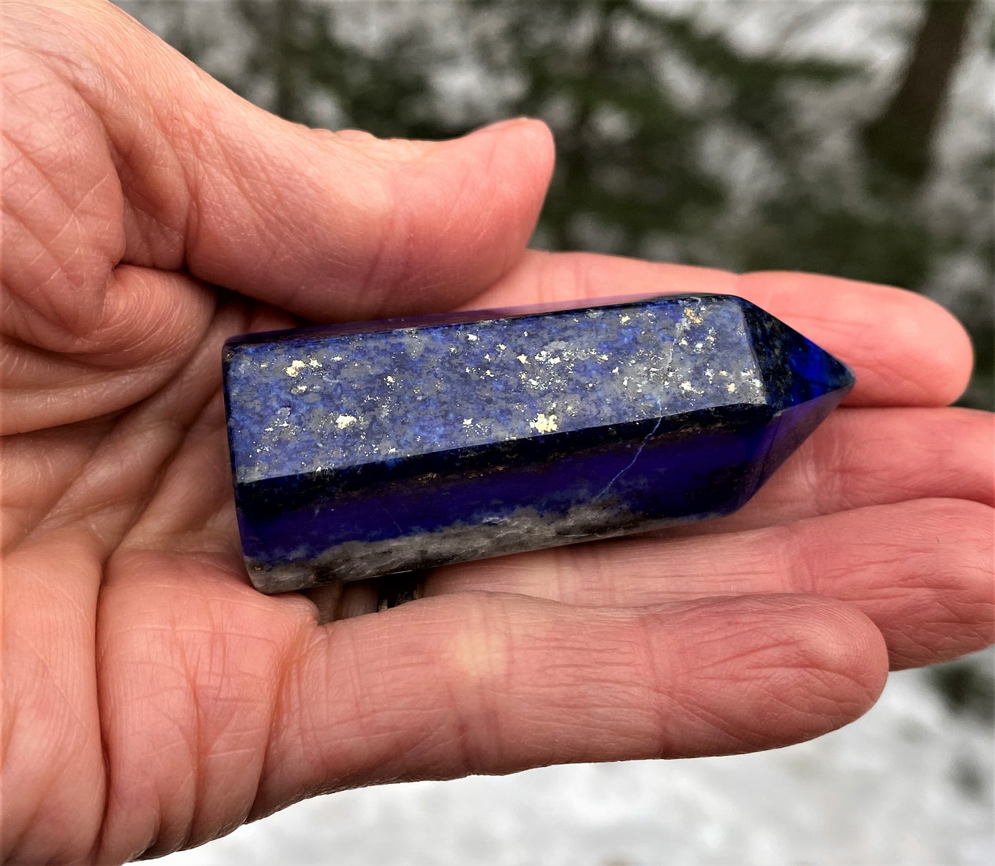 Lapis Lazuli Blue Small Tower Point Protection Truth Communication 28410S