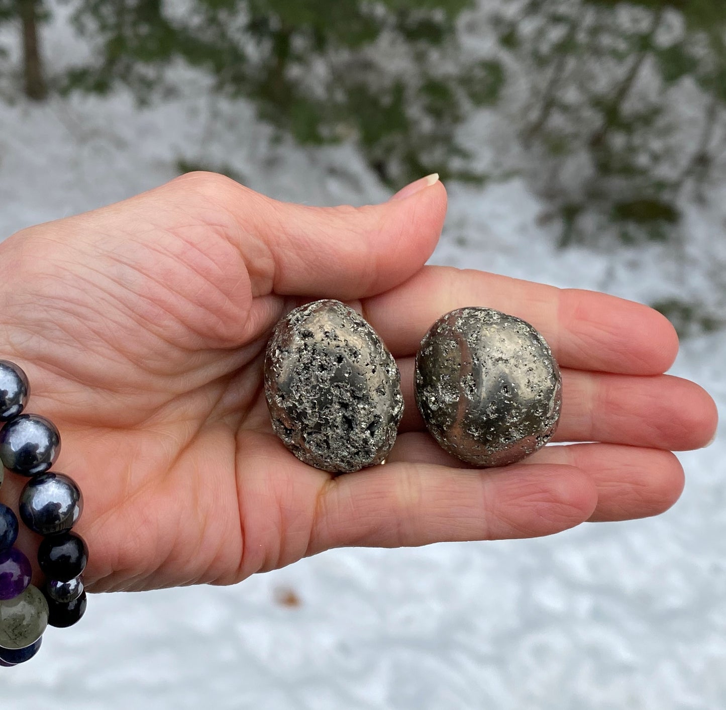 Pyrite Tumbled Large Pocket Stone Peru Energy Manifesting 28464S
