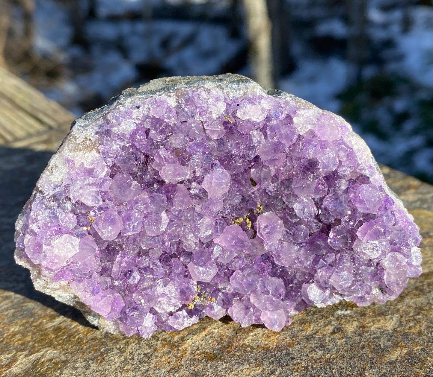 Amethyst Druzy Dark Purple Uruguay Protection Balance Intuition 29181S