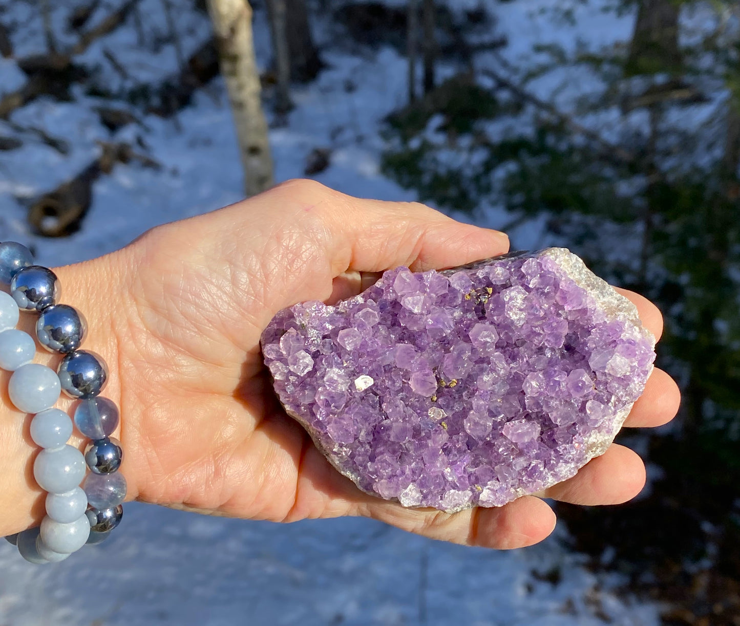 Amethyst Druzy Dark Purple Uruguay Protection Balance Intuition 29181S