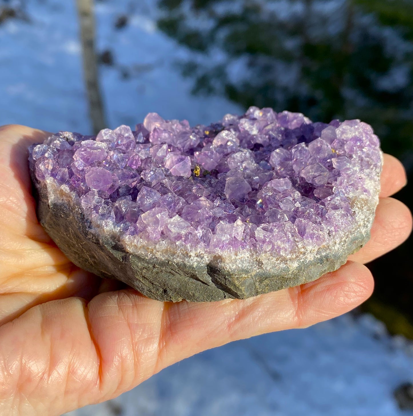 Amethyst Druzy Dark Purple Uruguay Protection Balance Intuition 29181S