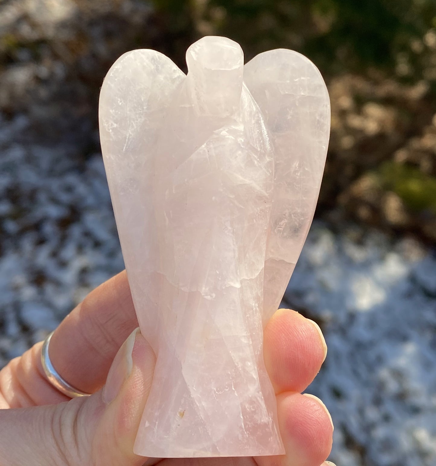 Rose Quartz Angel Archangel 3" Figurine Love Compassion 29198S