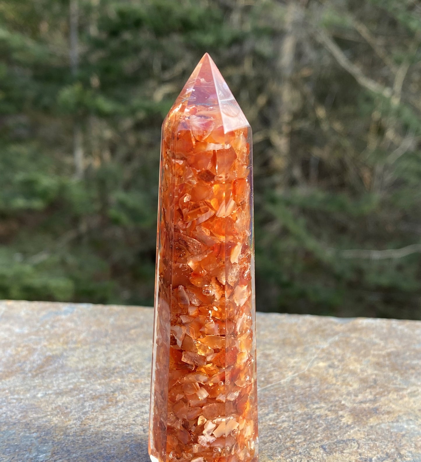 Carnelian Orgone Tower Creativity Abundance Grounding 29215S
