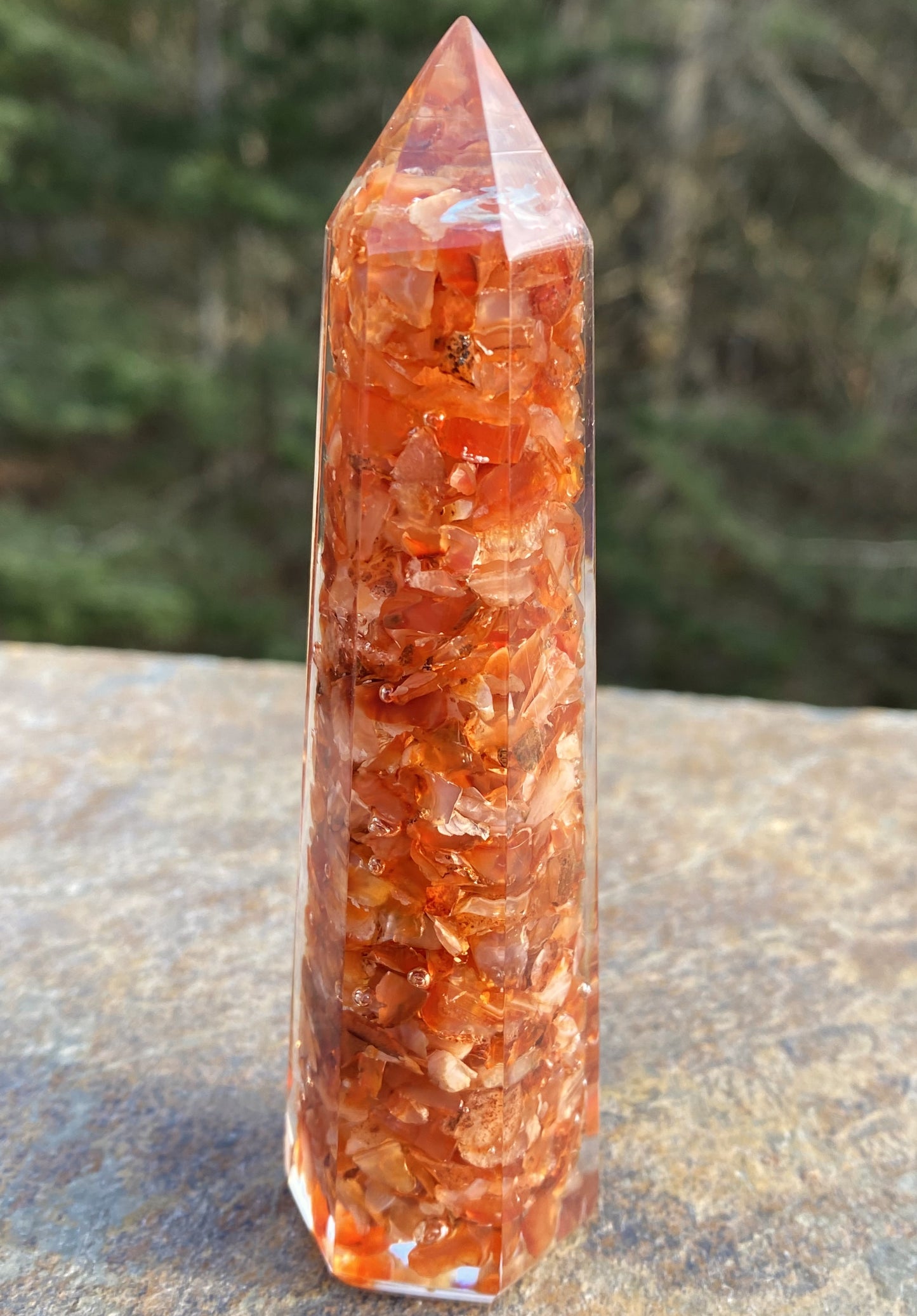 Carnelian Orgone Tower Creativity Abundance Grounding 29215S