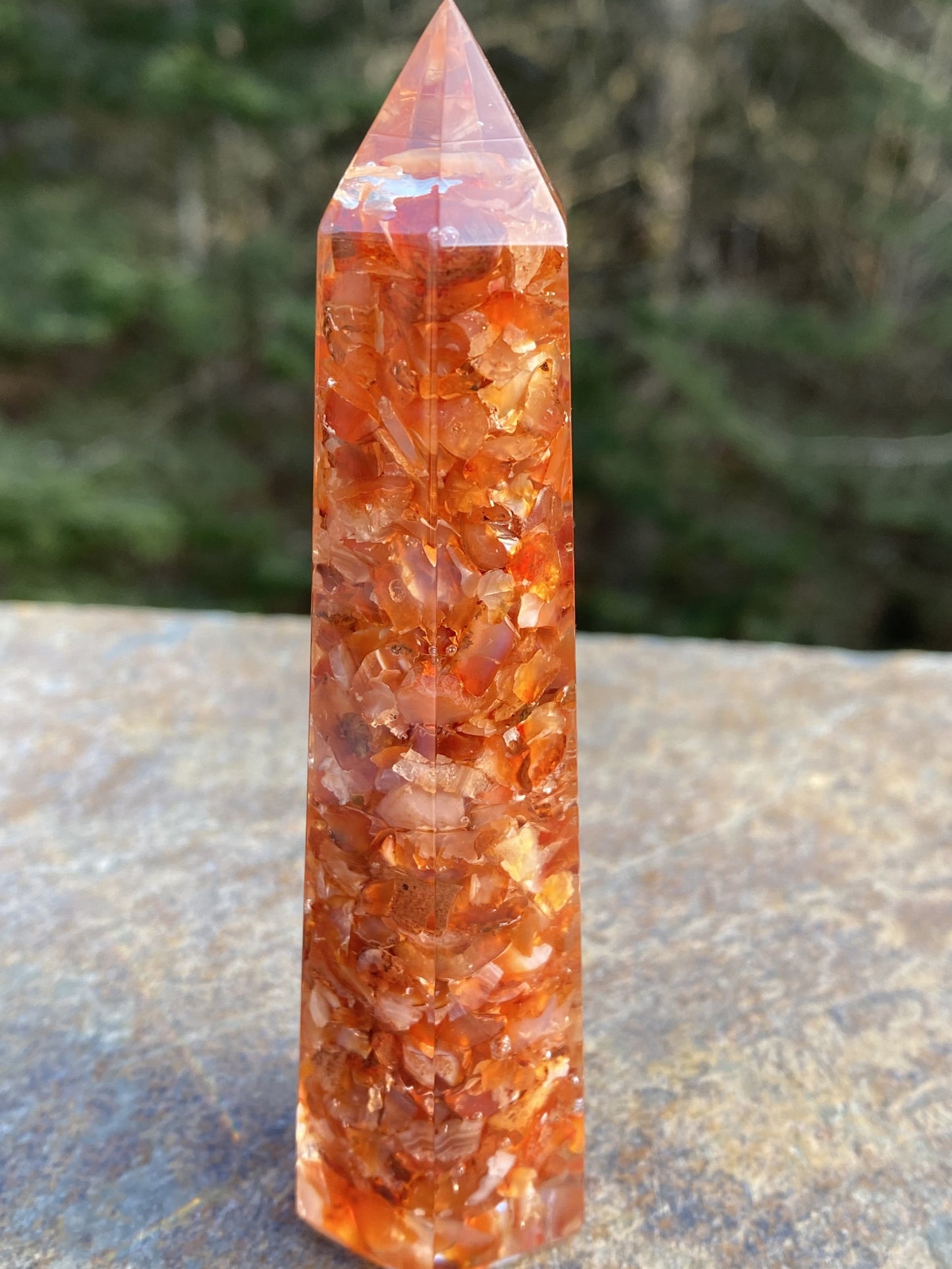 Carnelian Orgone Tower Creativity Abundance Grounding 29215S