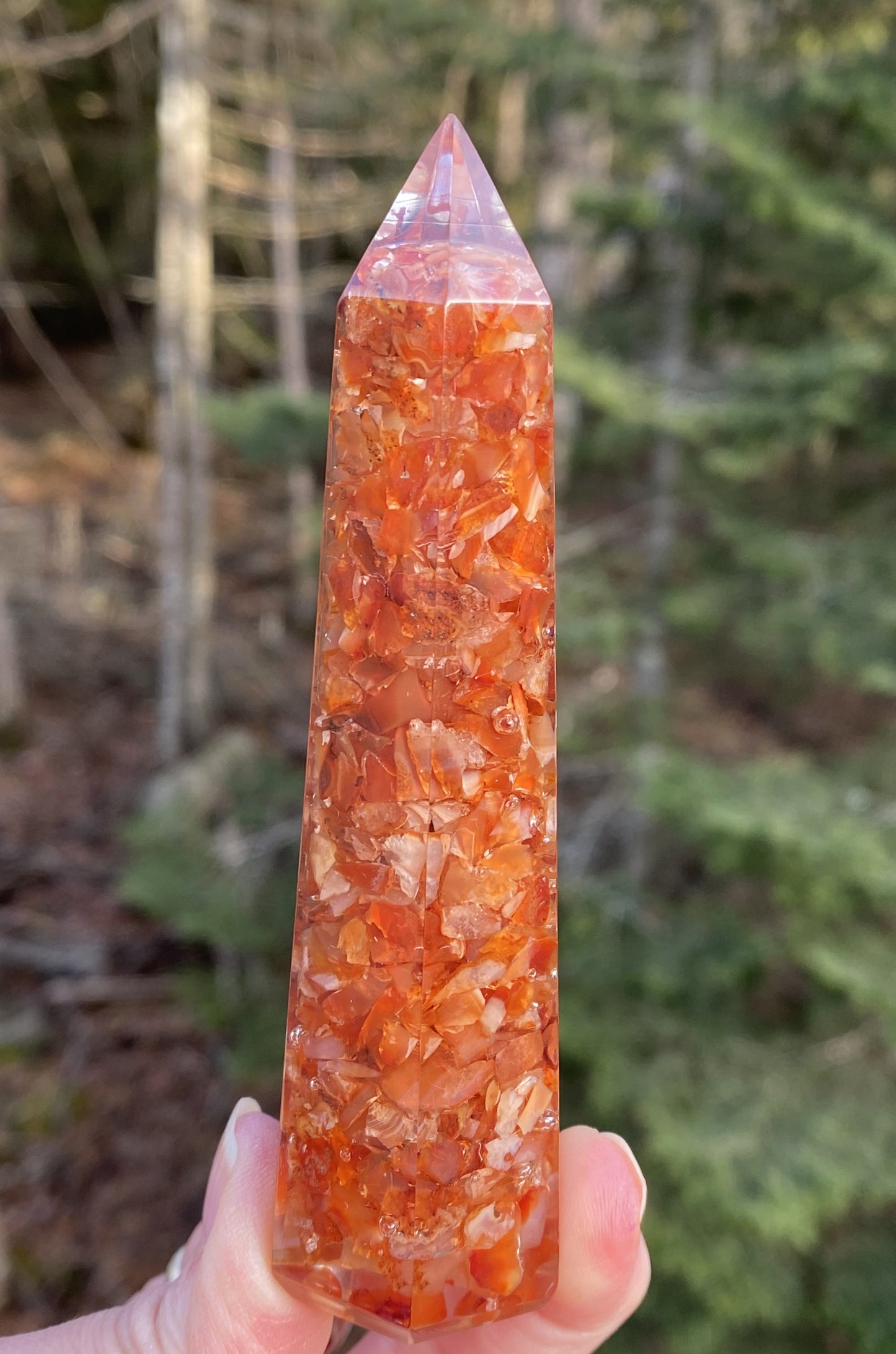 Carnelian Orgone Tower Creativity Abundance Grounding 29215S