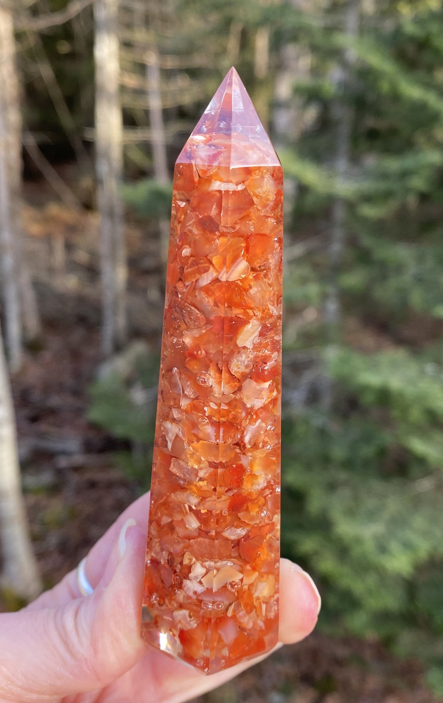 Carnelian Orgone Tower Creativity Abundance Grounding 29215S