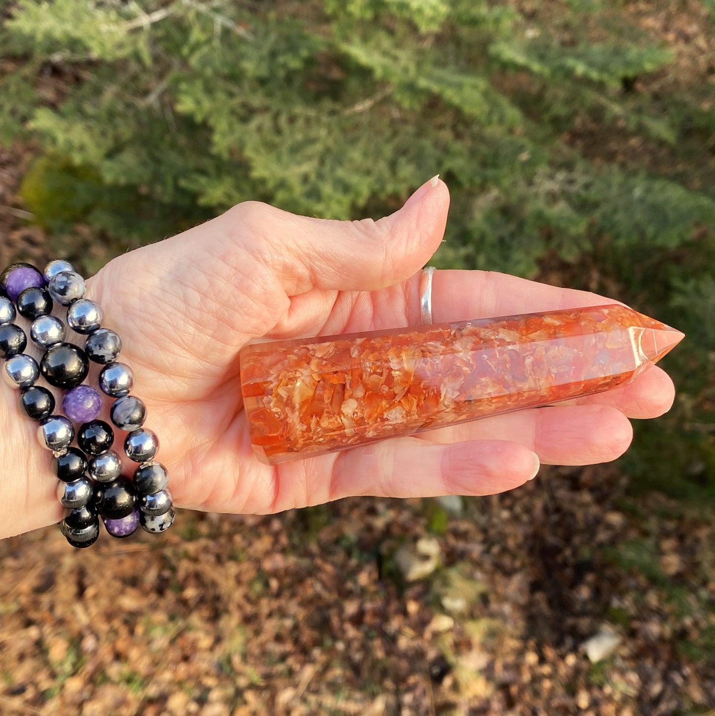 Carnelian Orgone Tower Creativity Abundance Grounding 29215S