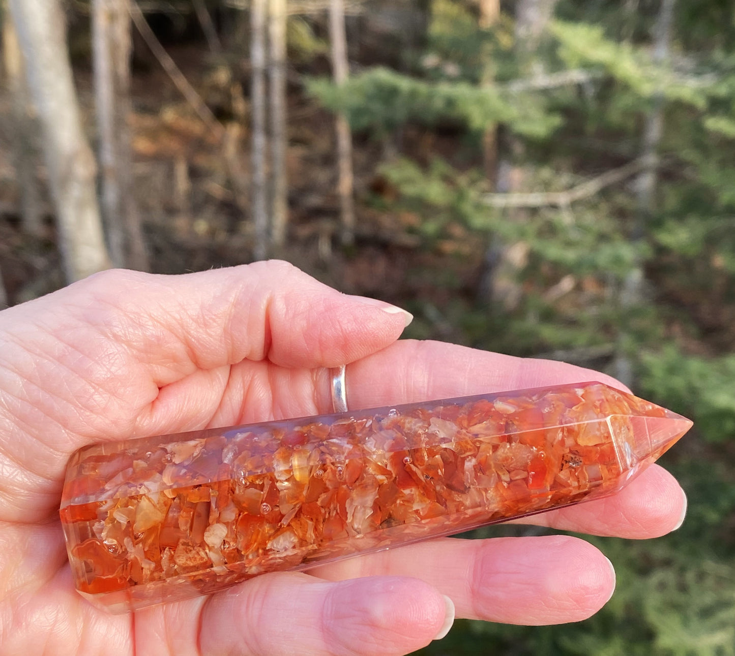 Carnelian Orgone Tower Creativity Abundance Grounding 29215S