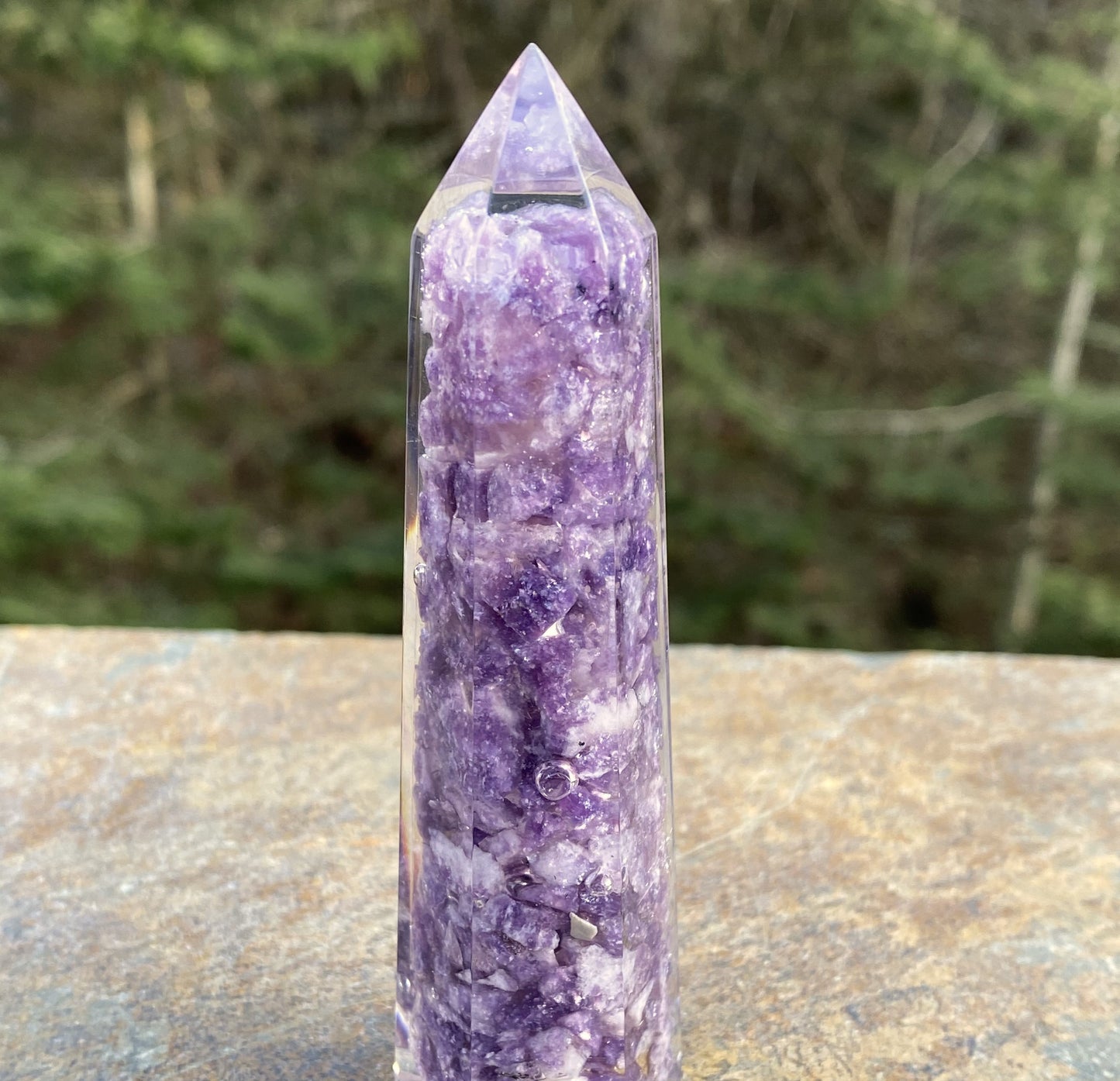 Lepidolite Orgone Tower Point Emotional Balance Calm 29212S