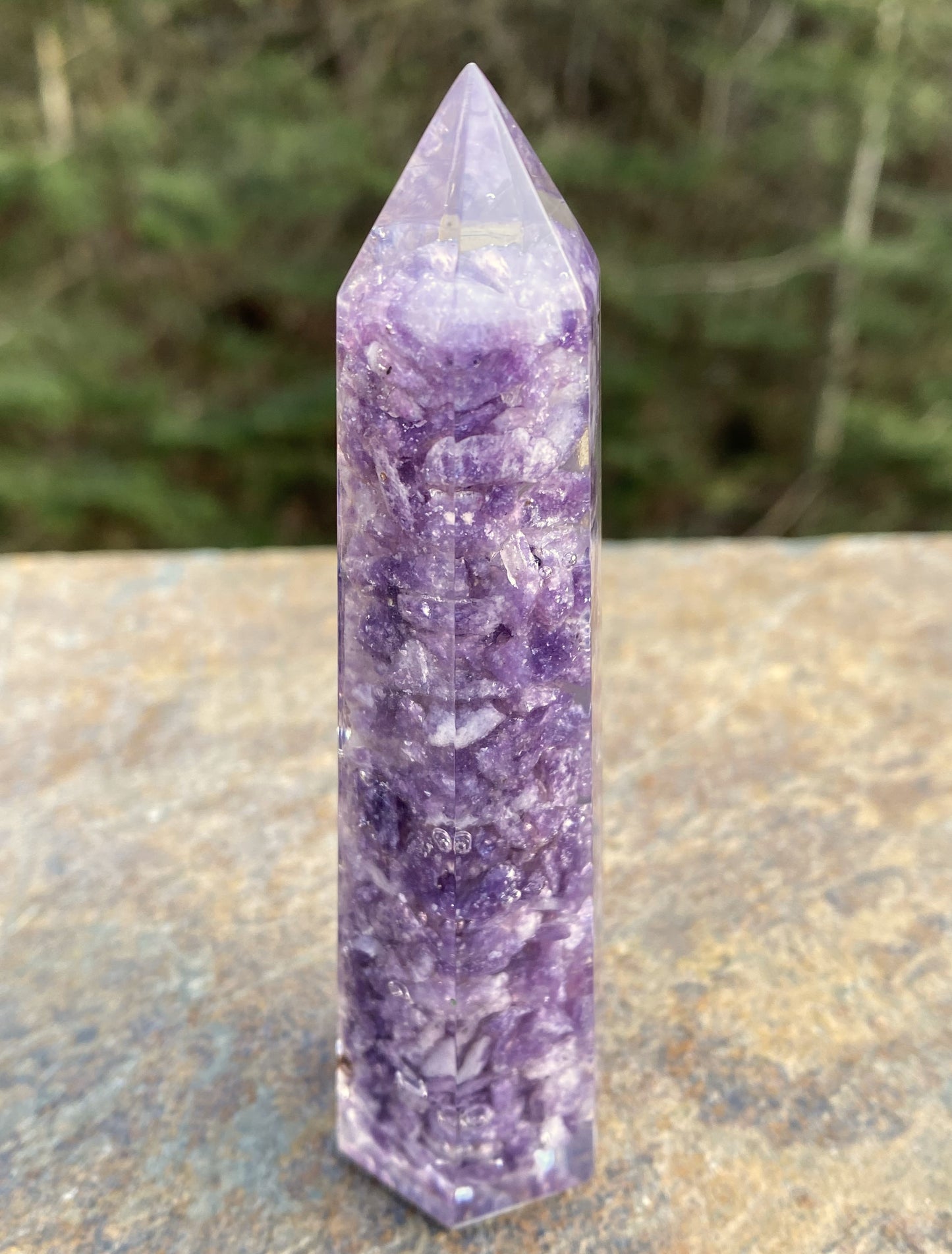 Lepidolite Orgone Tower Point Emotional Balance Calm 29212S