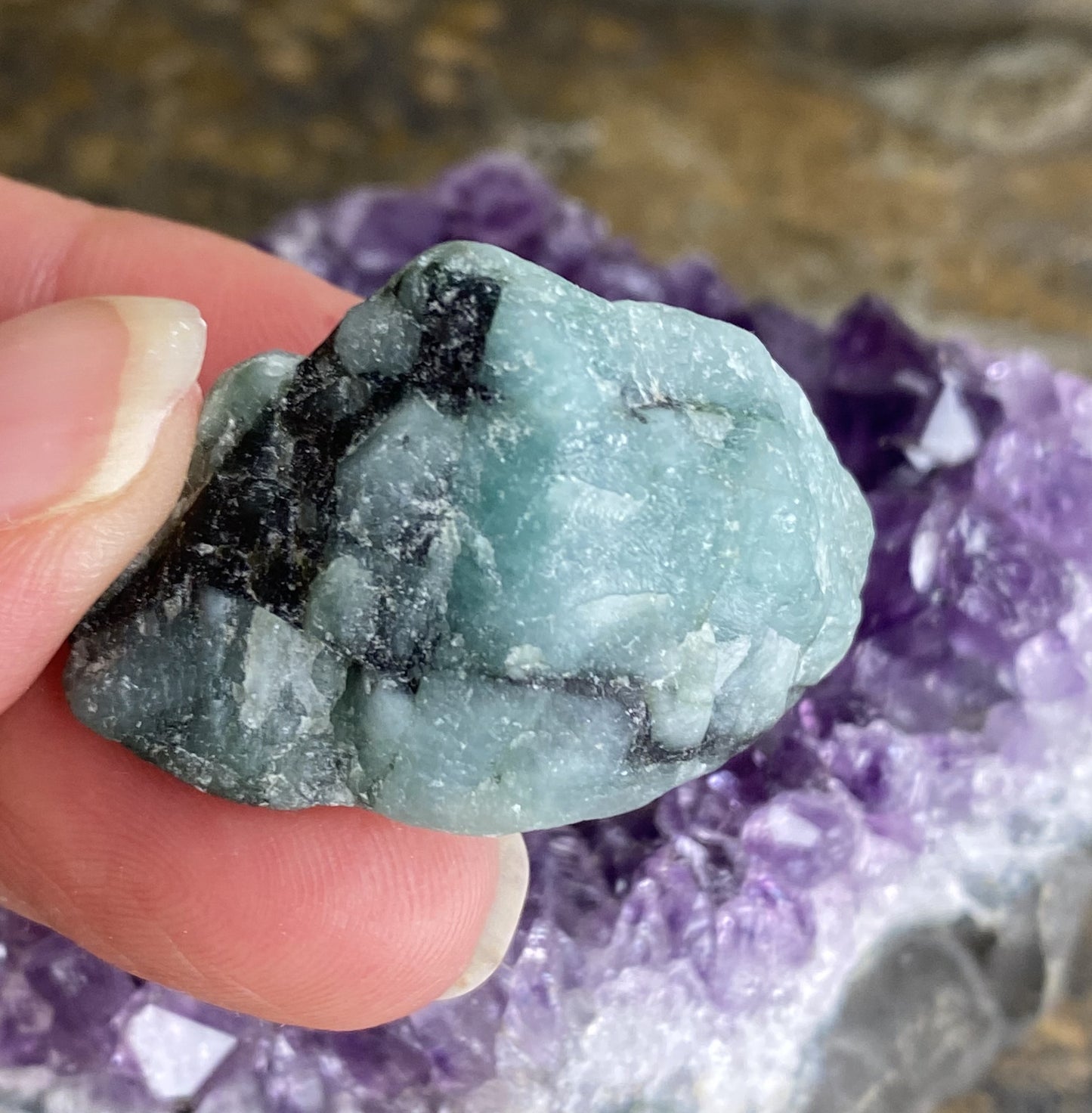 Emerald Green Raw Tumbled Piece Loyalty Unity Love 29227S